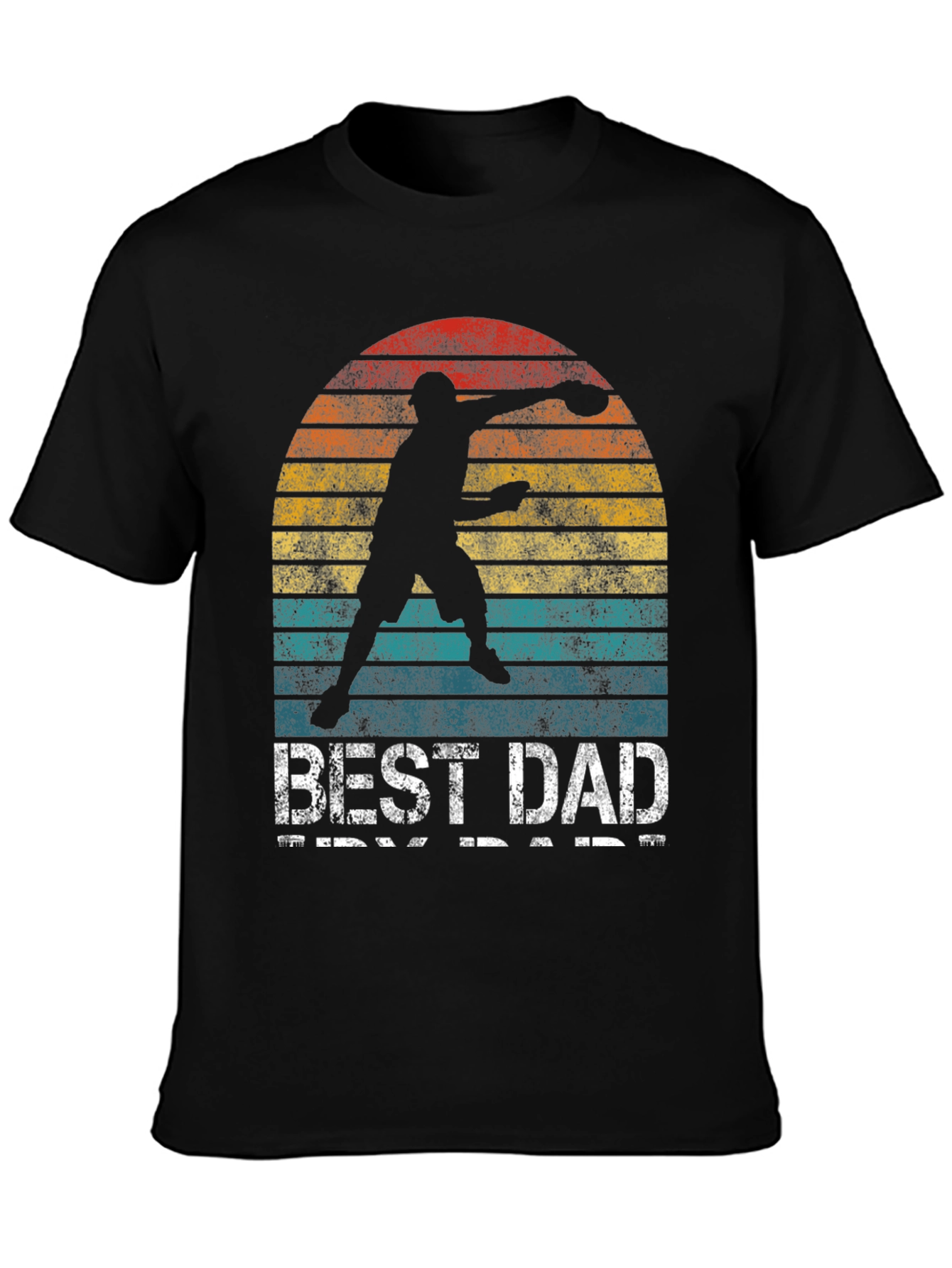 Best Dad Ever T-Shirt Frisbee Thrower Graphic Tee