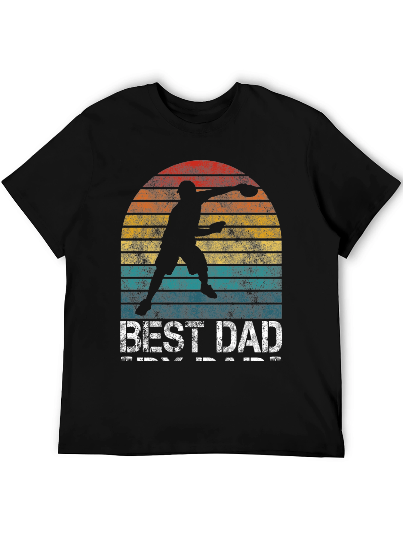 Best Dad Ever T-Shirt Frisbee Thrower Graphic Tee