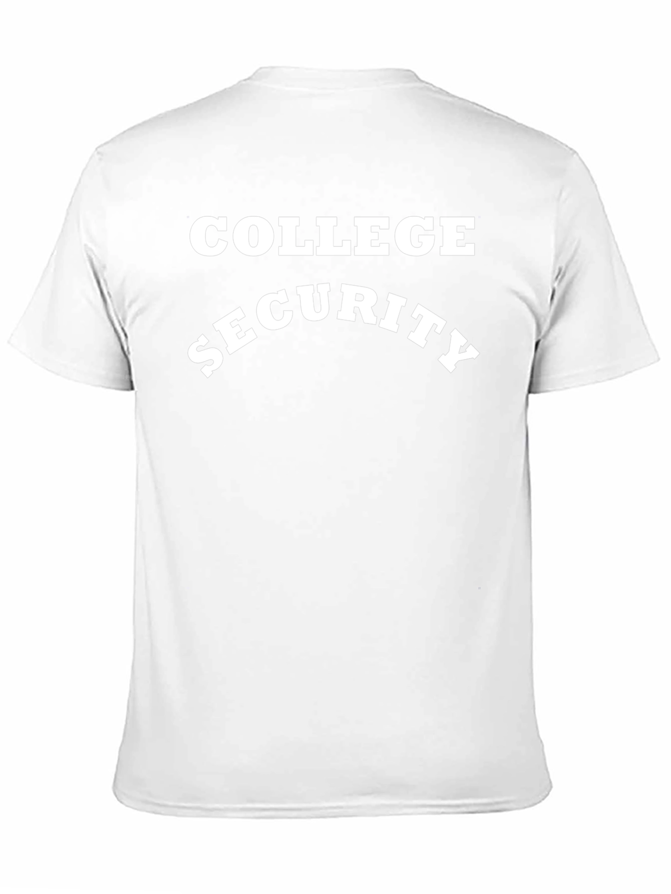 College Security T-Shirt - Black Crew Neck Tee
