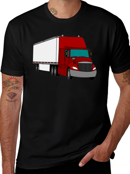 Truck Graphic T-Shirt - Black Cotton Tee