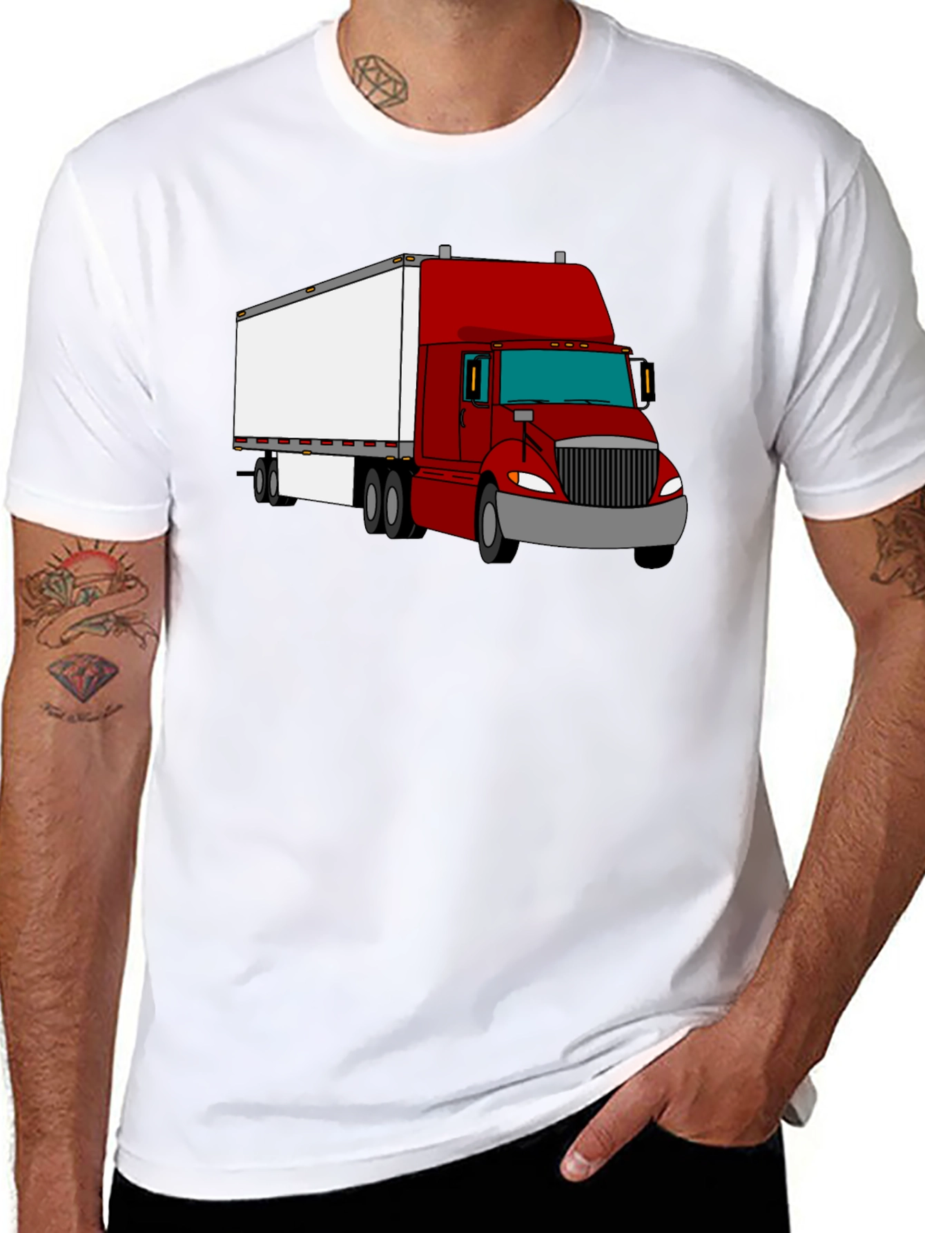 Truck Graphic T-Shirt - Black Cotton Tee