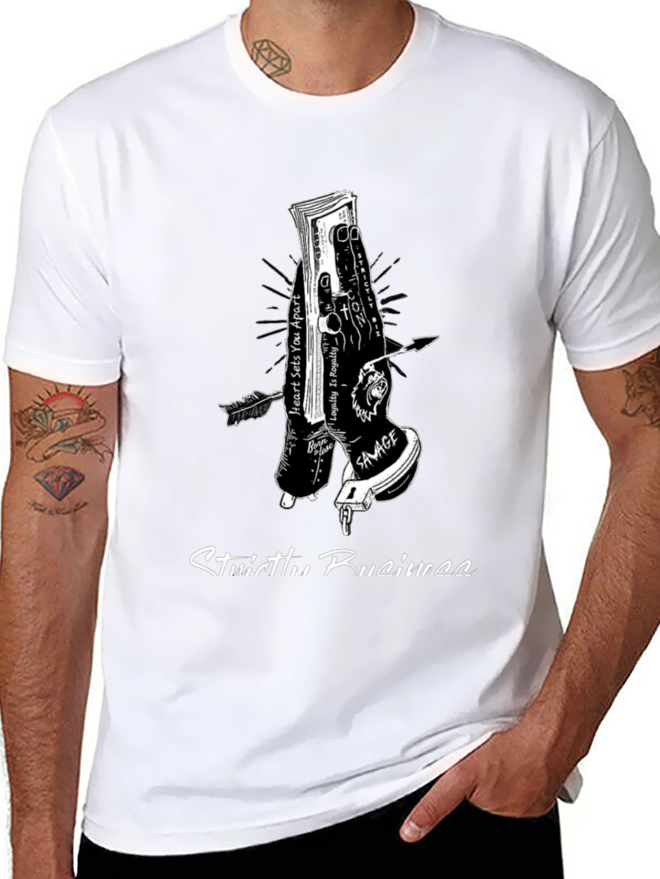 Strictly Business Graphic Tee - Black