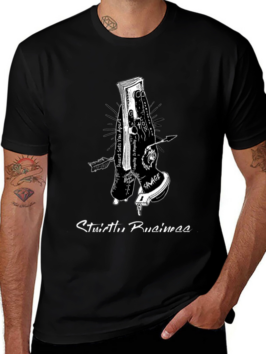 Strictly Business Graphic Tee - Black