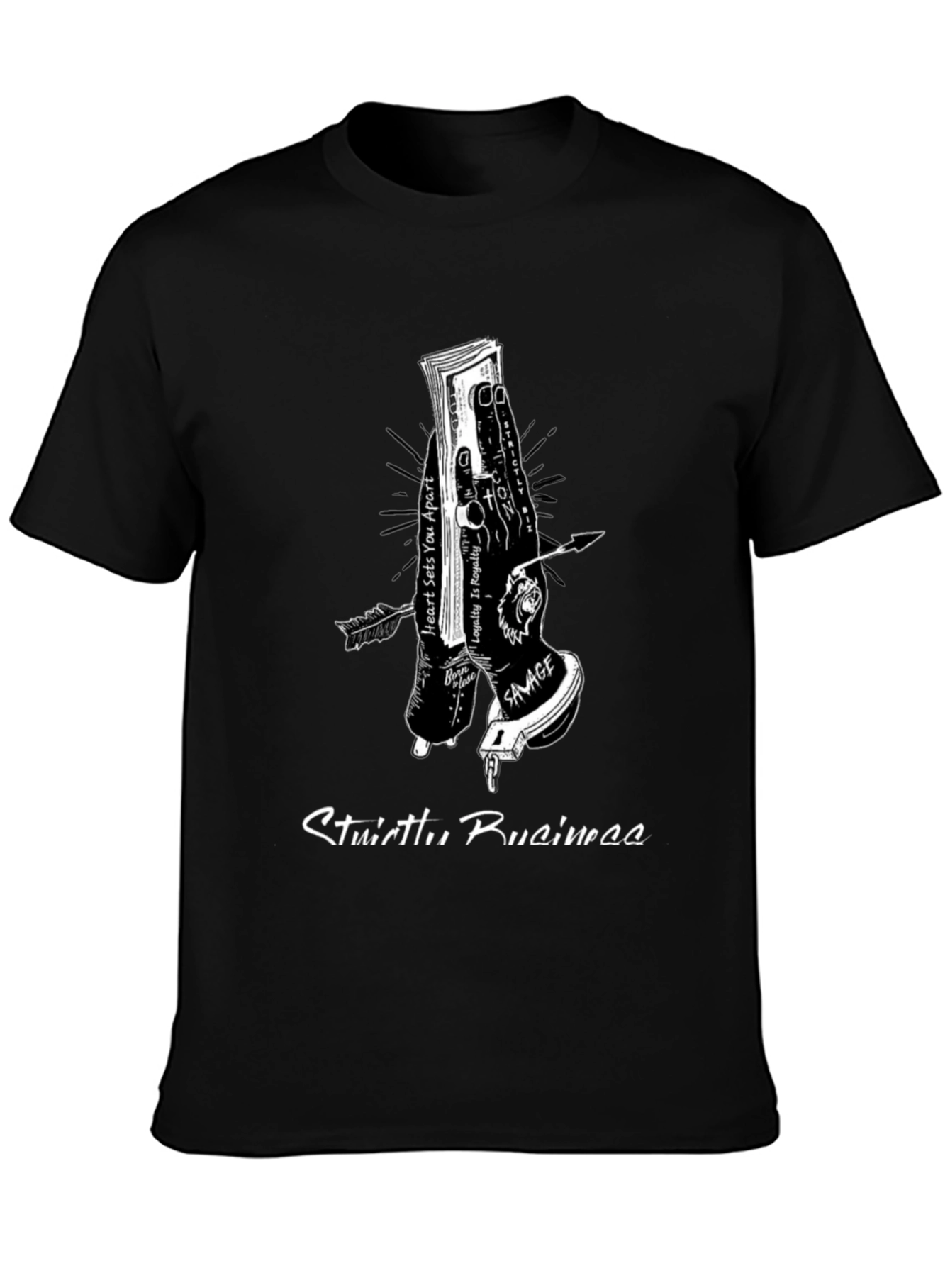 Strictly Business Graphic Tee - Black