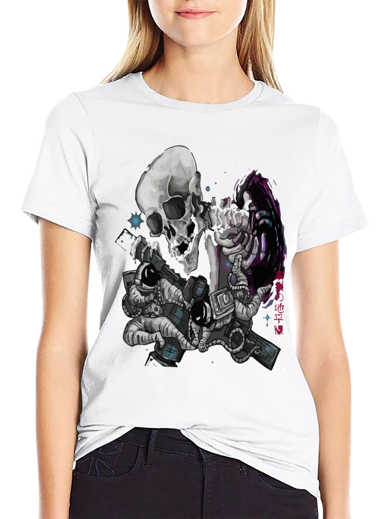 Astronaut Skeleton Graphic T-Shirt