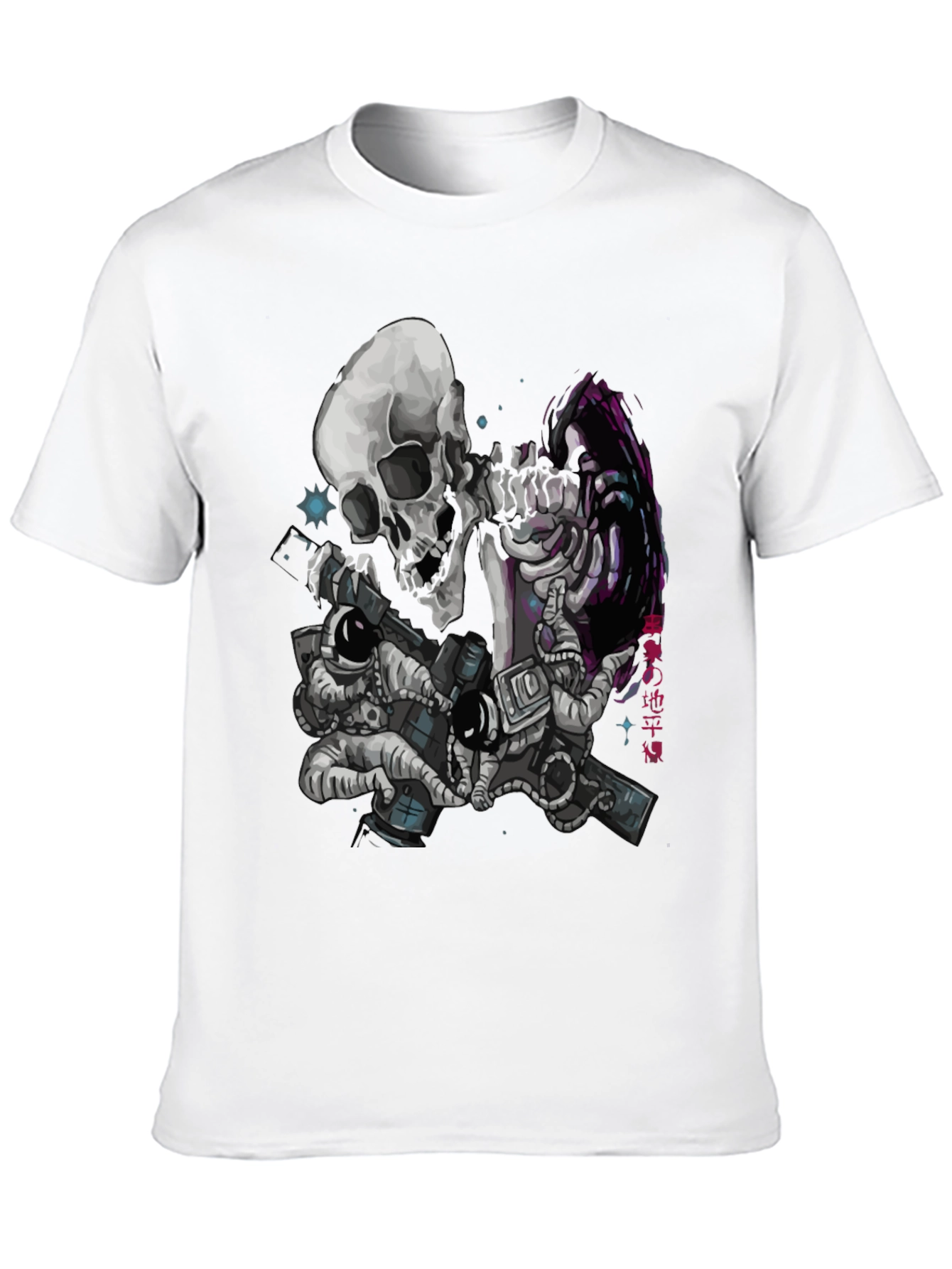 Astronaut Skeleton Graphic T-Shirt