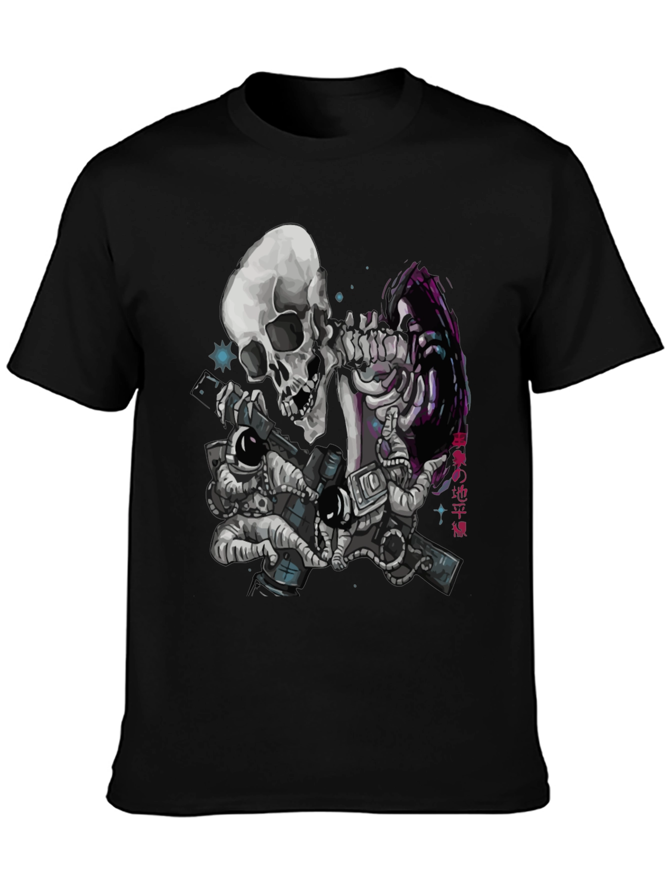 Astronaut Skeleton Graphic T-Shirt