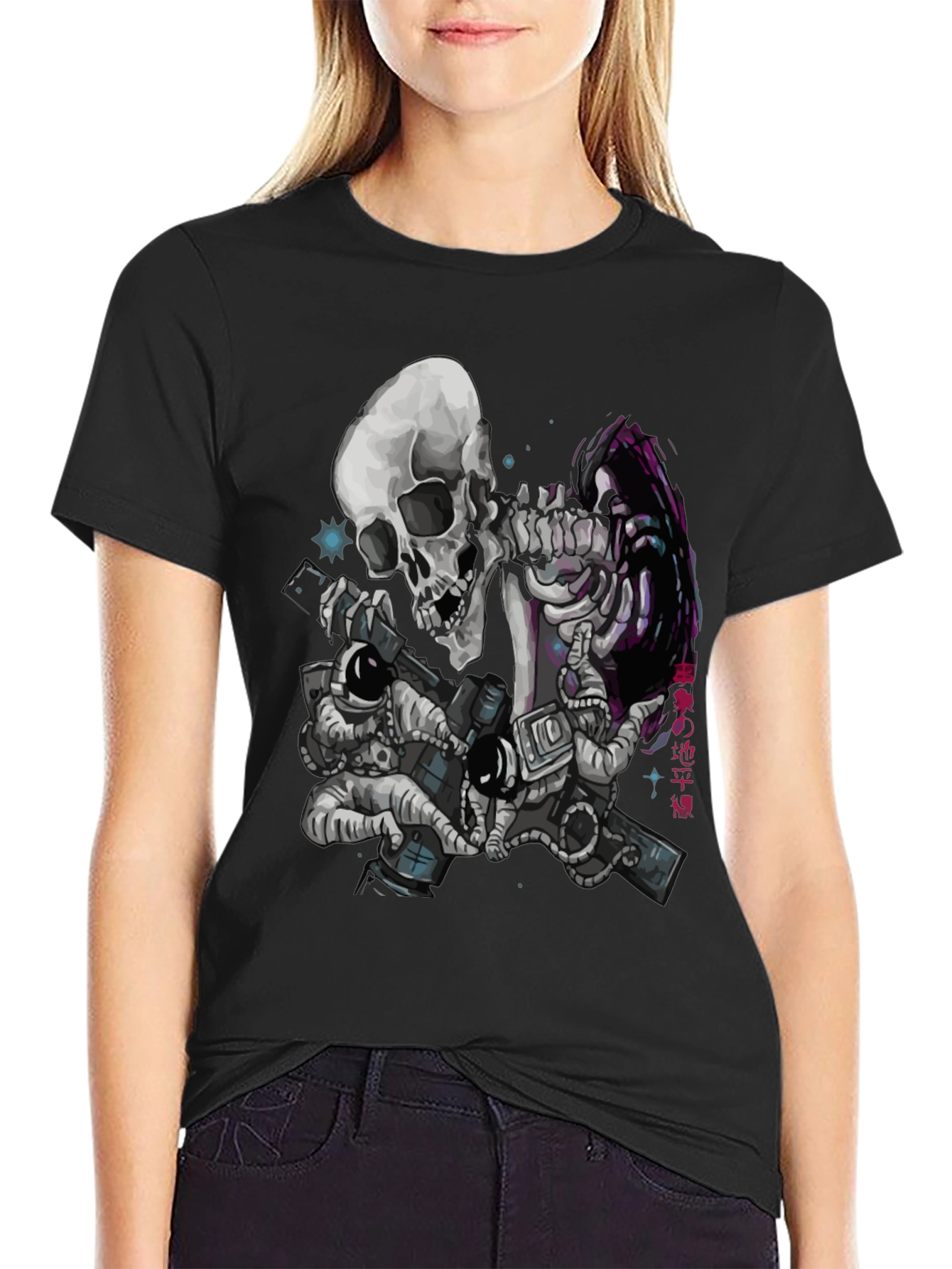 Astronaut Skeleton Graphic T-Shirt