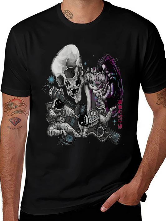 Astronaut Skeleton Graphic T-Shirt