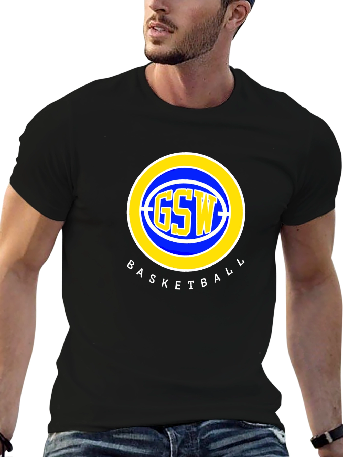 GSW Basketball Black T-Shirt