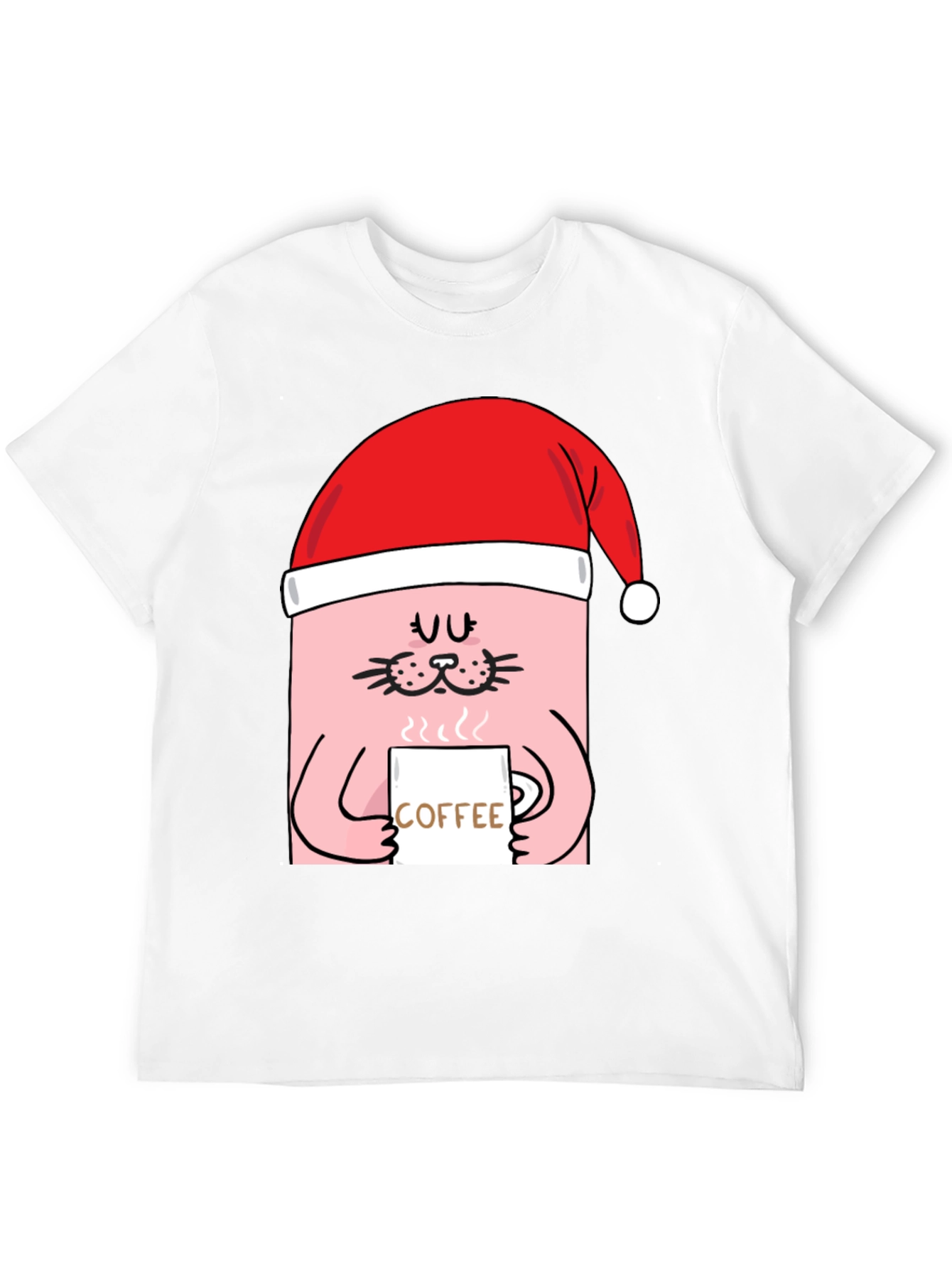 Festive Cat Coffee T-Shirt