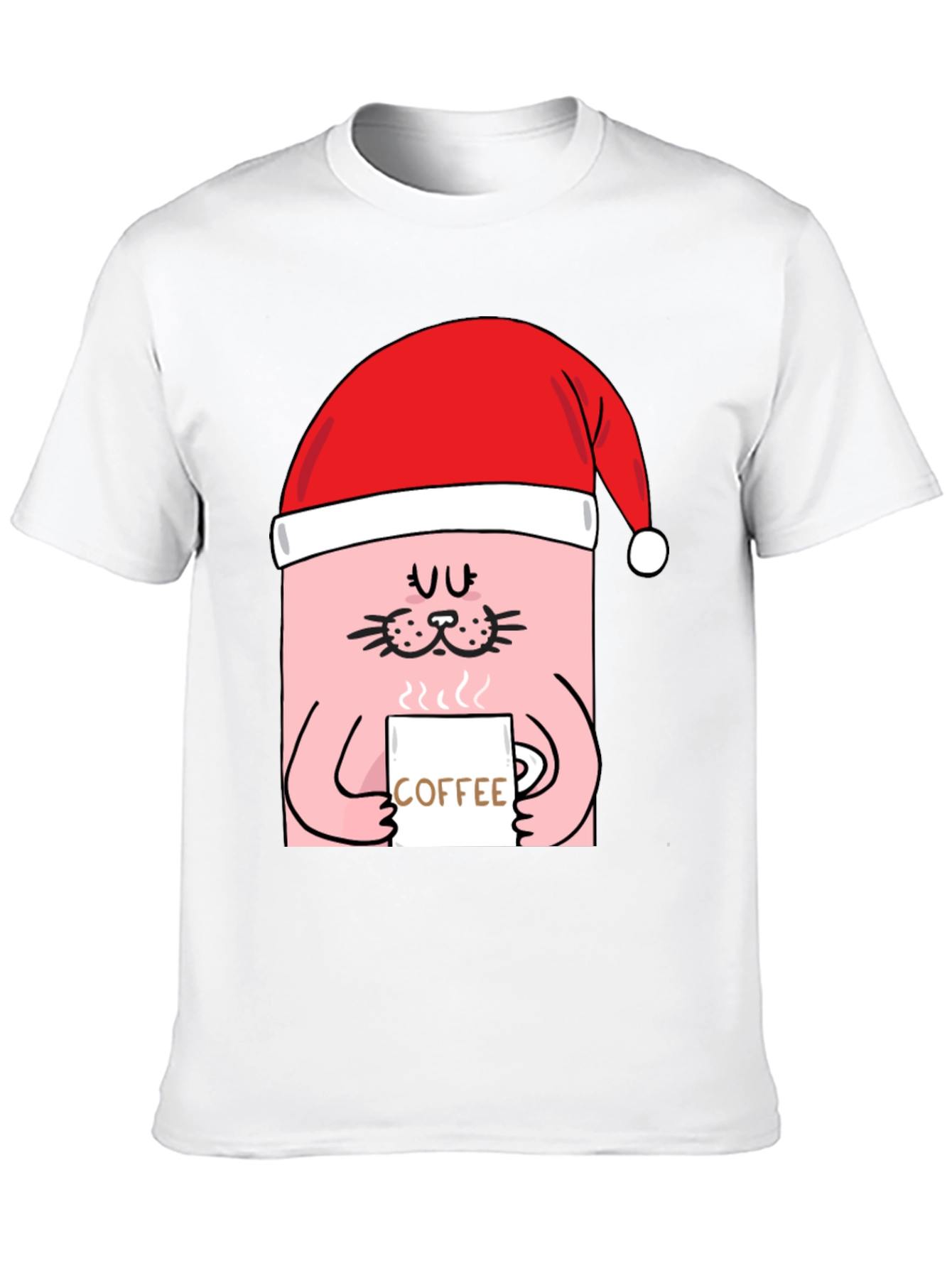 Festive Cat Coffee T-Shirt