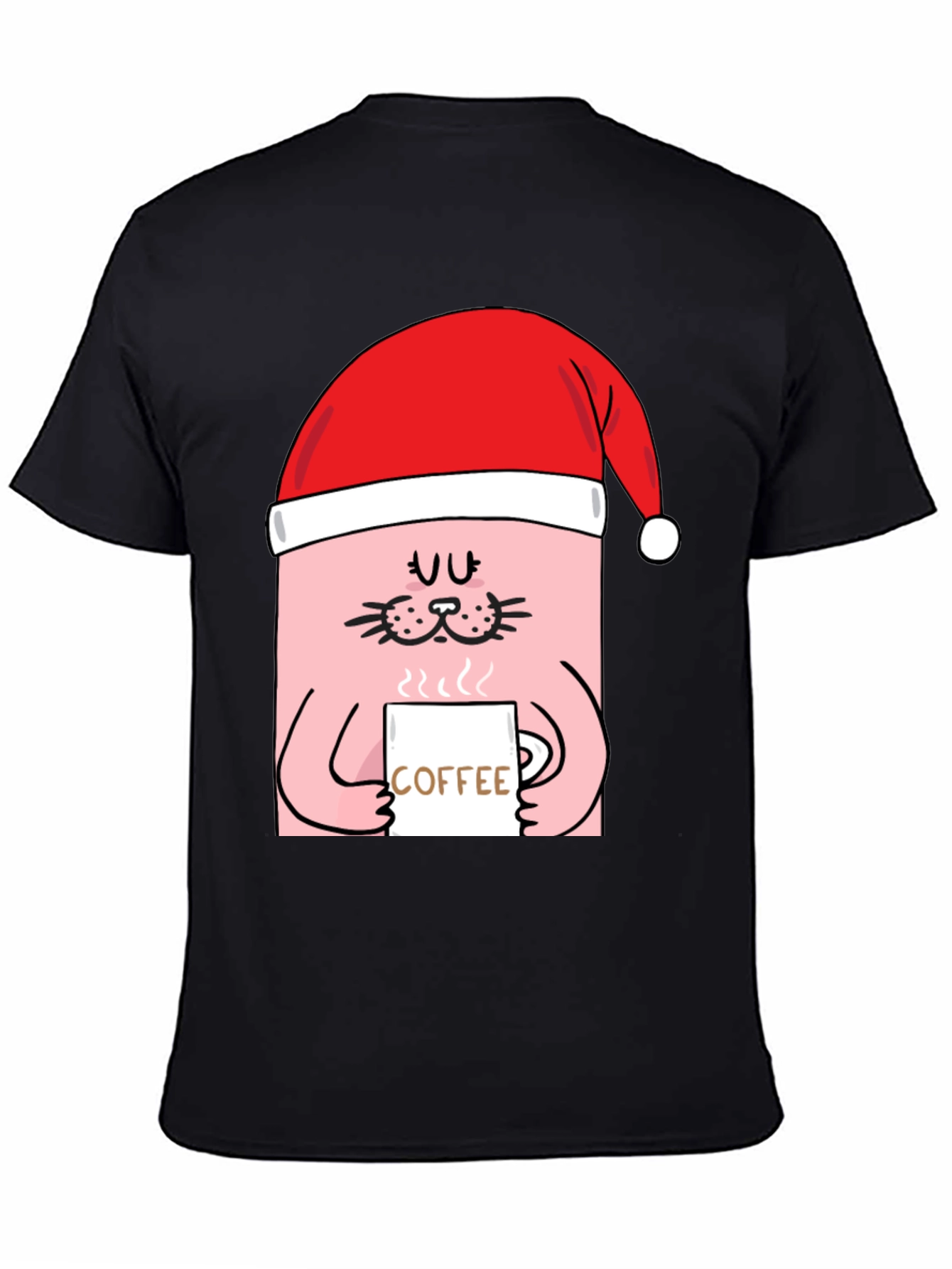 Festive Cat Coffee T-Shirt