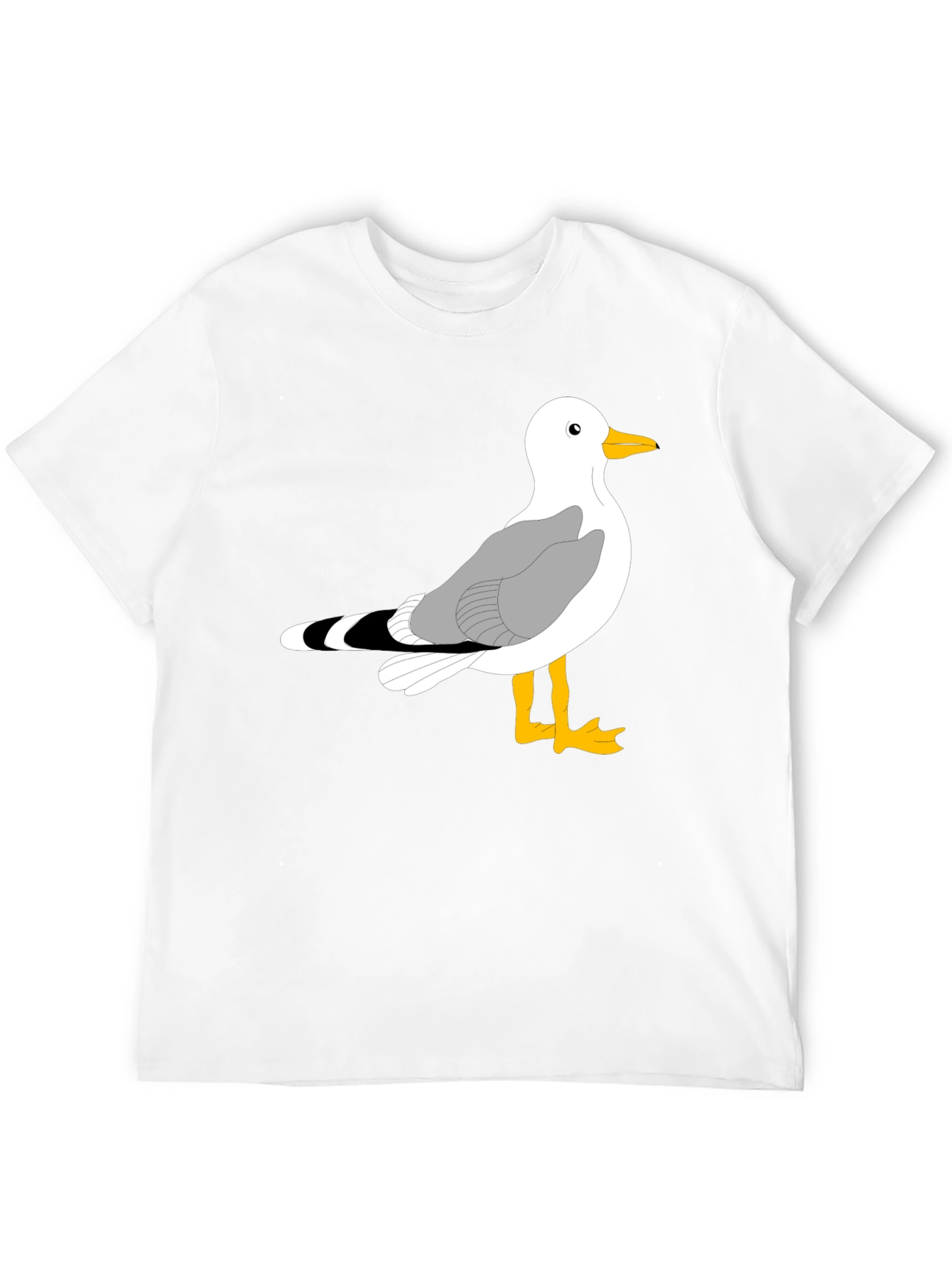 Seagull Graphic Tee - Black Cotton T-Shirt