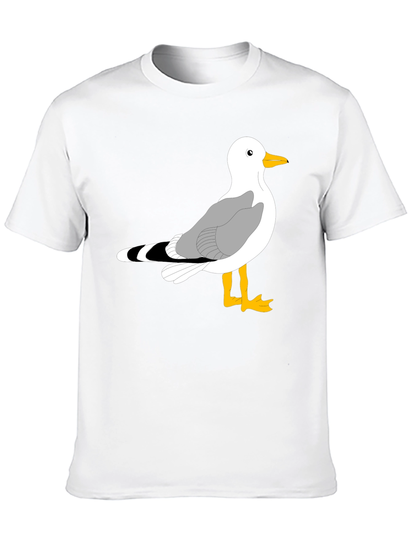 Seagull Graphic Tee - Black Cotton T-Shirt