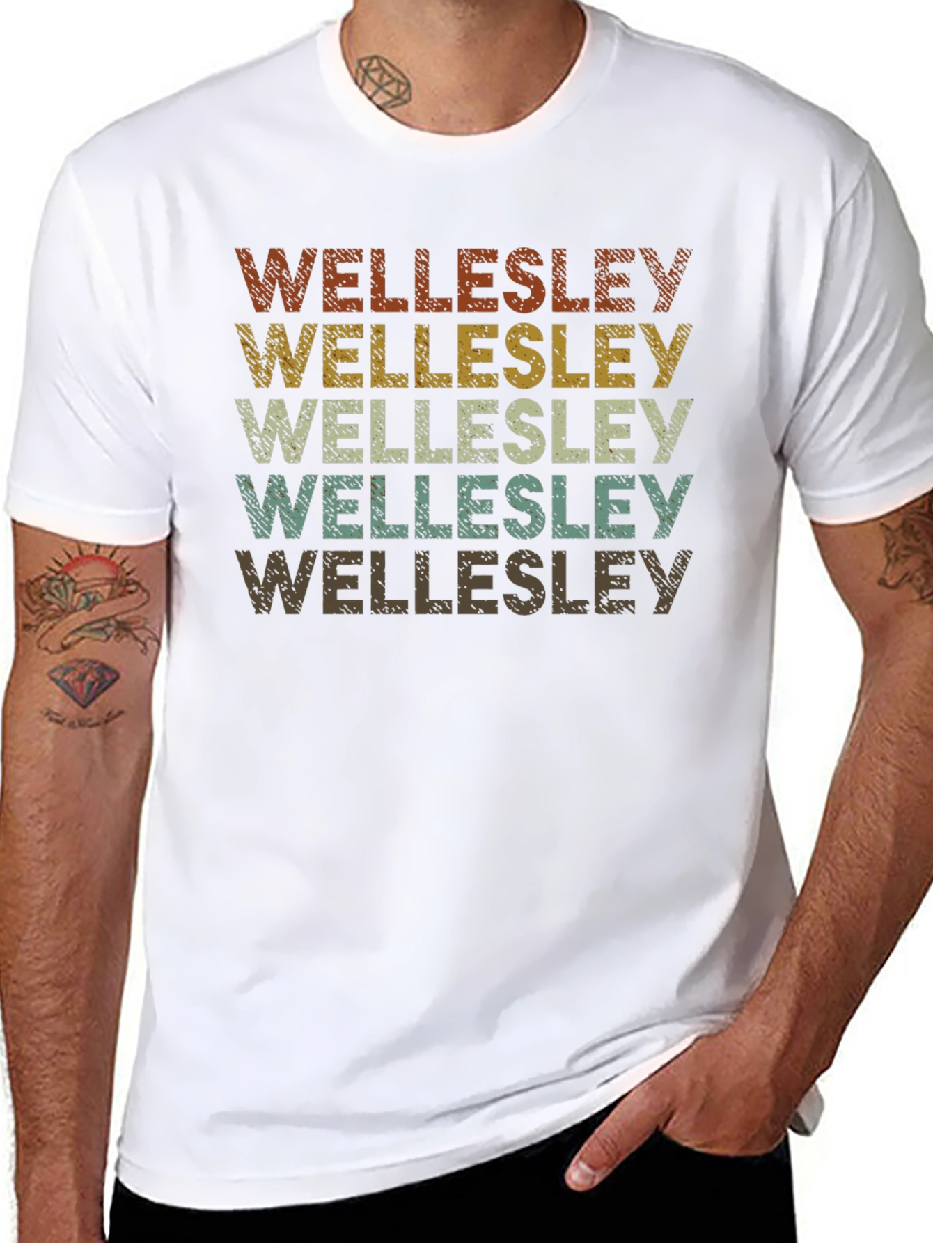 Wellesley Retro Style Graphic Tee