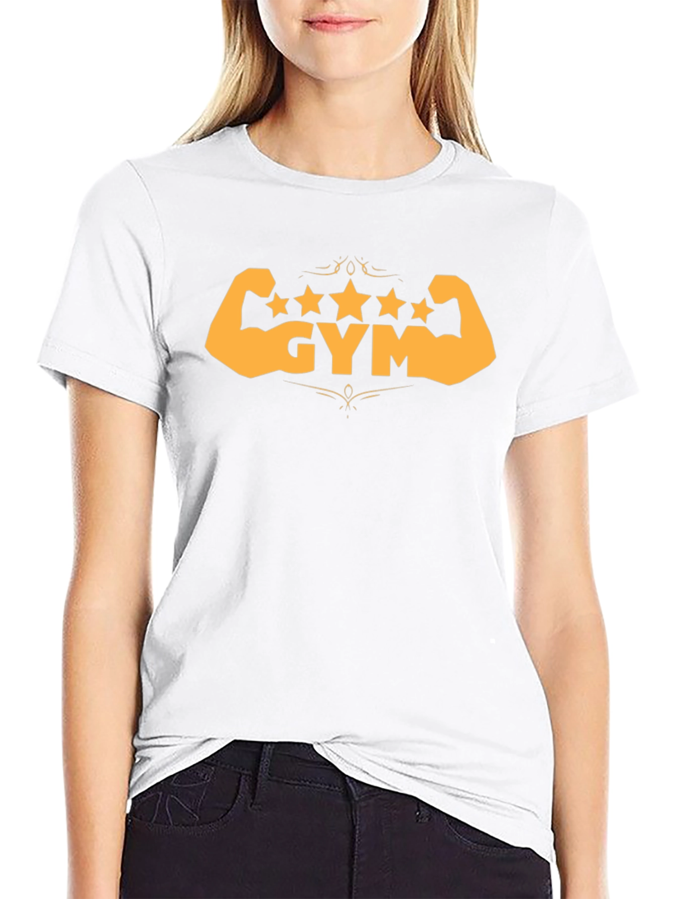 Gym Stars Black T-Shirt - Workout Muscle Design