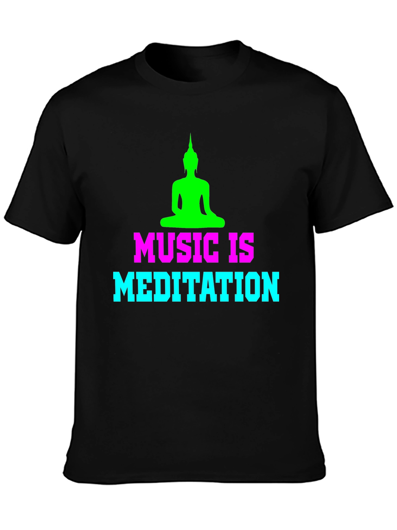 Music is Meditation Graphic T-Shirt - Zen Style