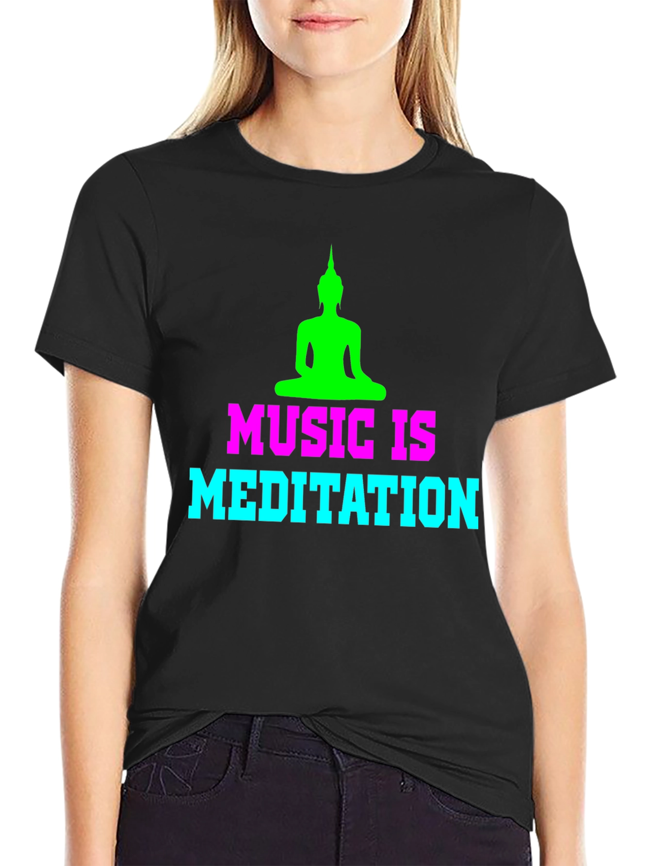 Music is Meditation Graphic T-Shirt - Zen Style
