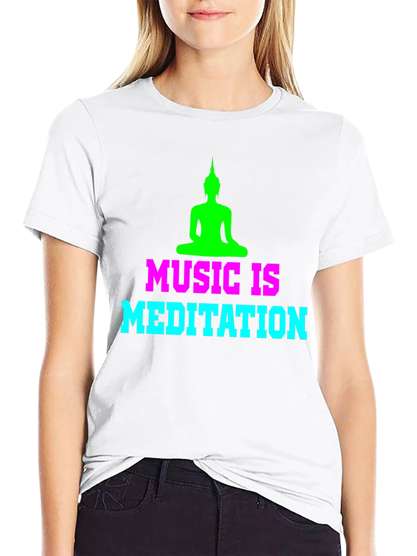 Music is Meditation Graphic T-Shirt - Zen Style