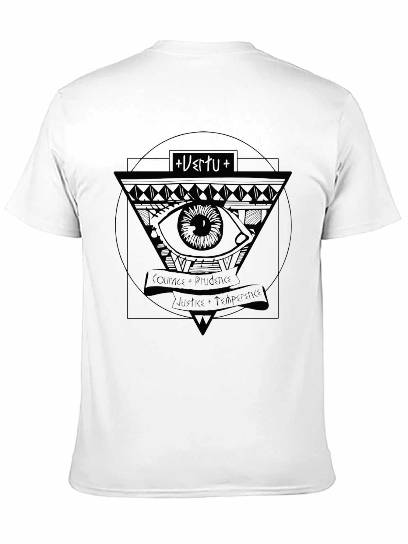 Mens Black T-Shirt with Eye Graphic