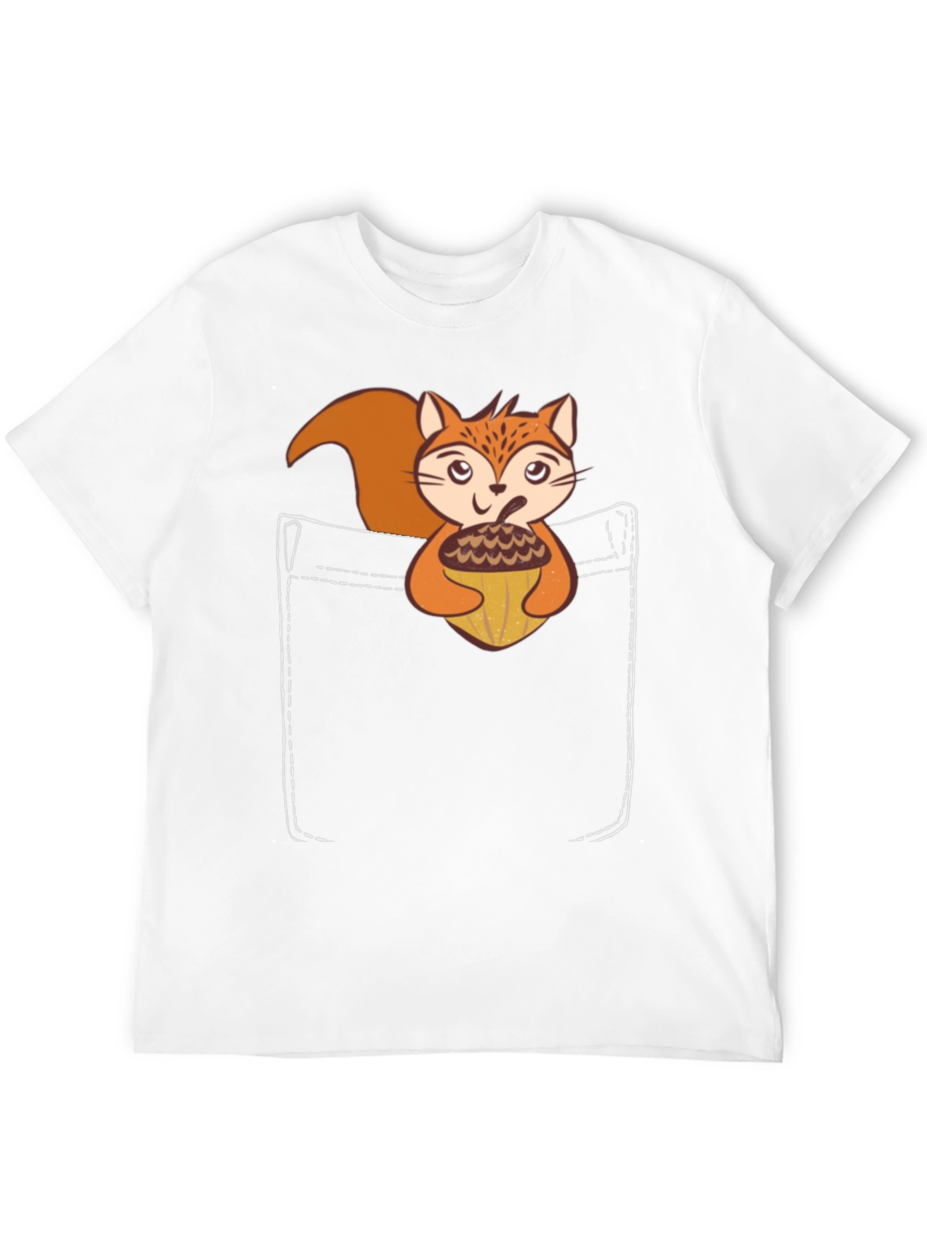 Squirrel Pocket T-Shirt: Cute Animal Graphic Tee