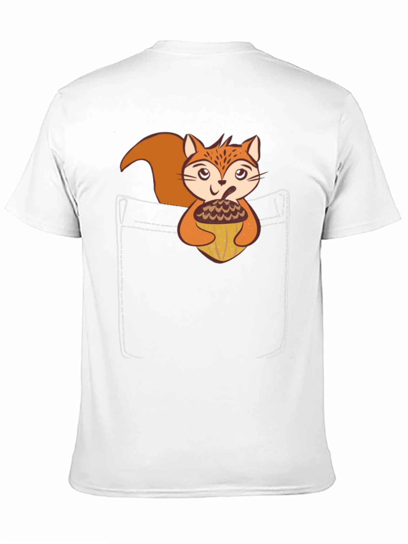 Squirrel Pocket T-Shirt: Cute Animal Graphic Tee