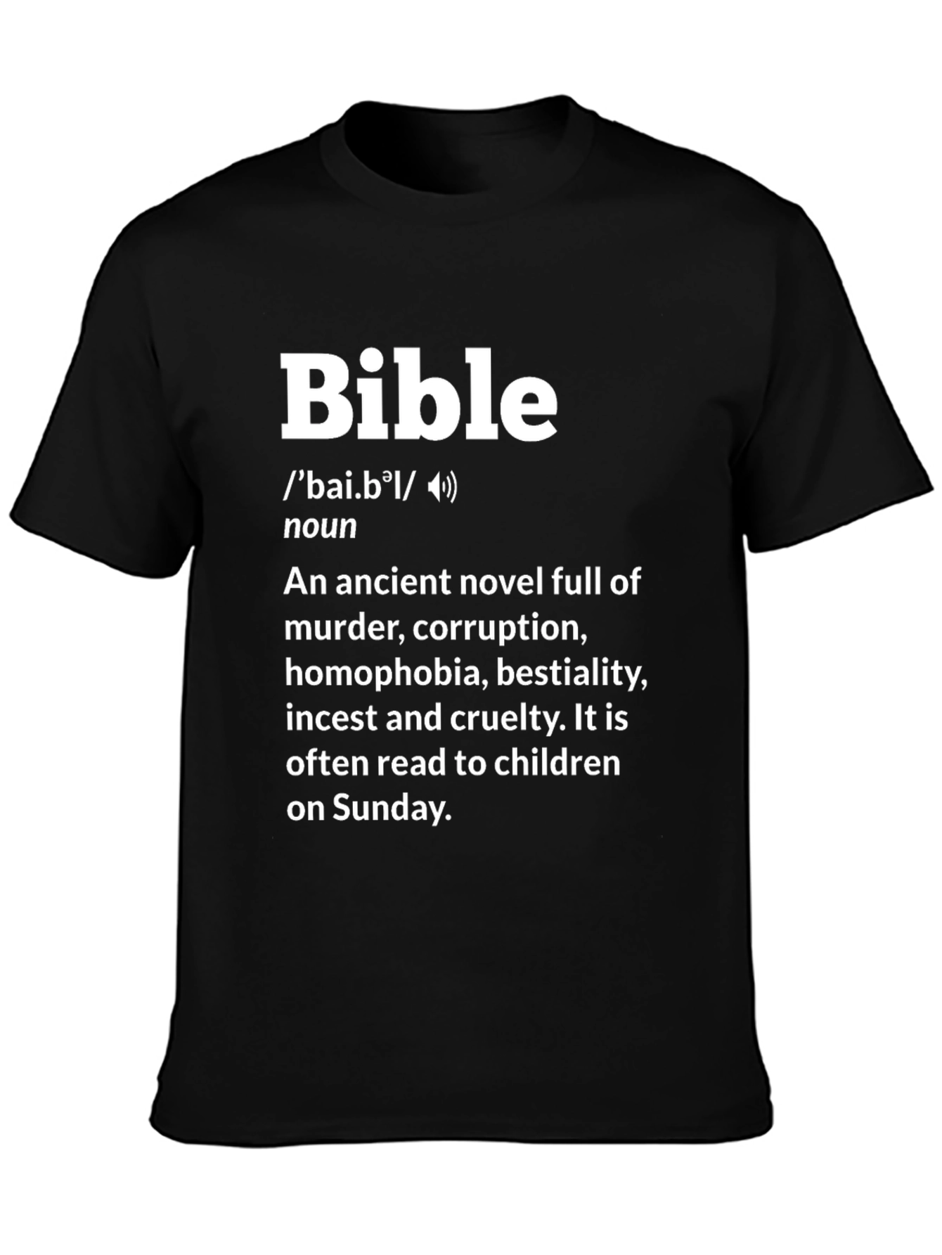 Bible Definition T-Shirt - Anti-Religion Novelty Tee