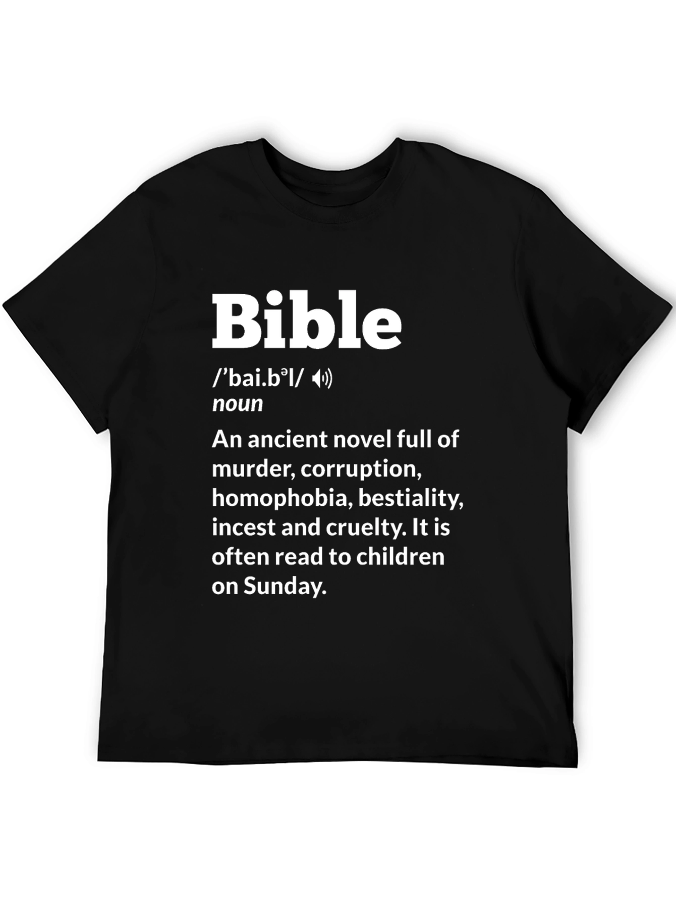 Bible Definition T-Shirt - Anti-Religion Novelty Tee