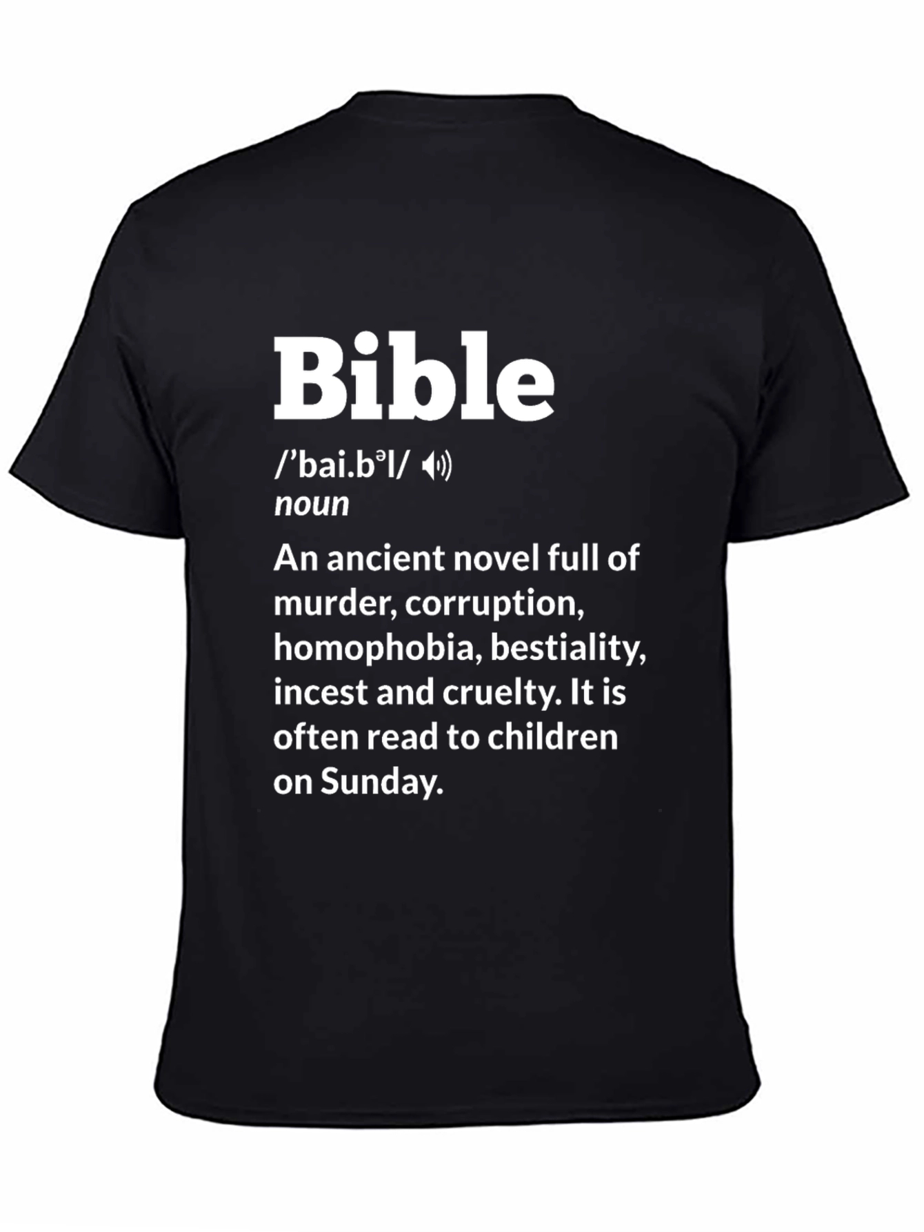 Bible Definition T-Shirt - Anti-Religion Novelty Tee
