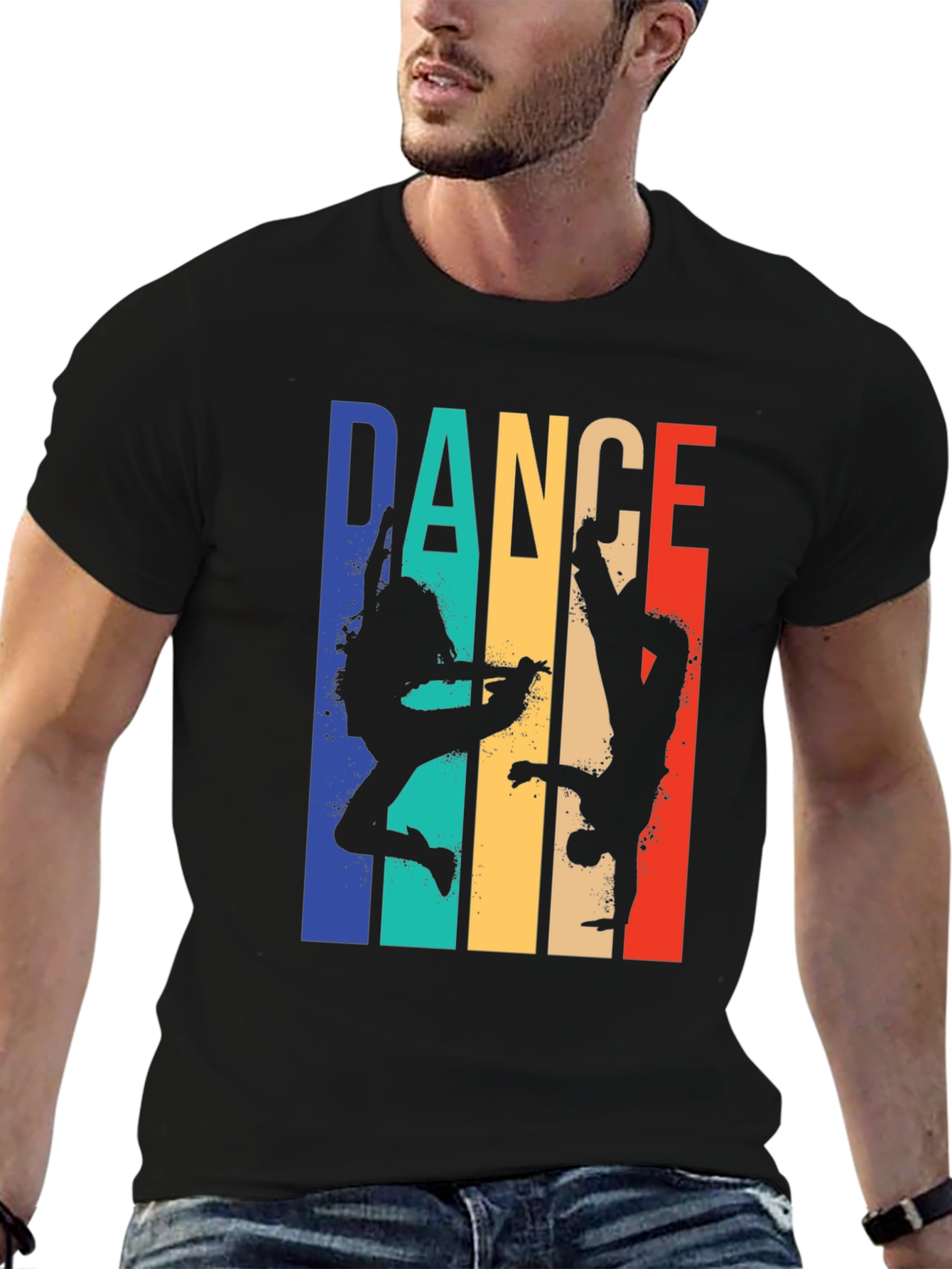 Retro Dance Graphic Tee - Unisex Cotton T-Shirt