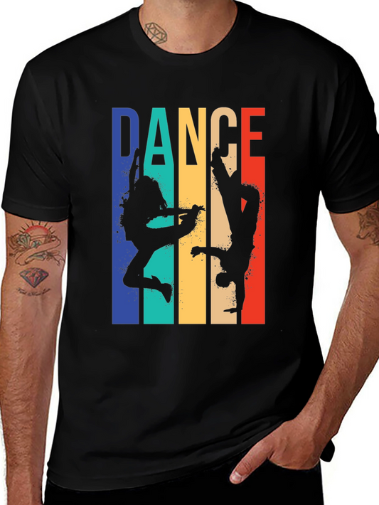 Retro Dance Graphic Tee - Unisex Cotton T-Shirt