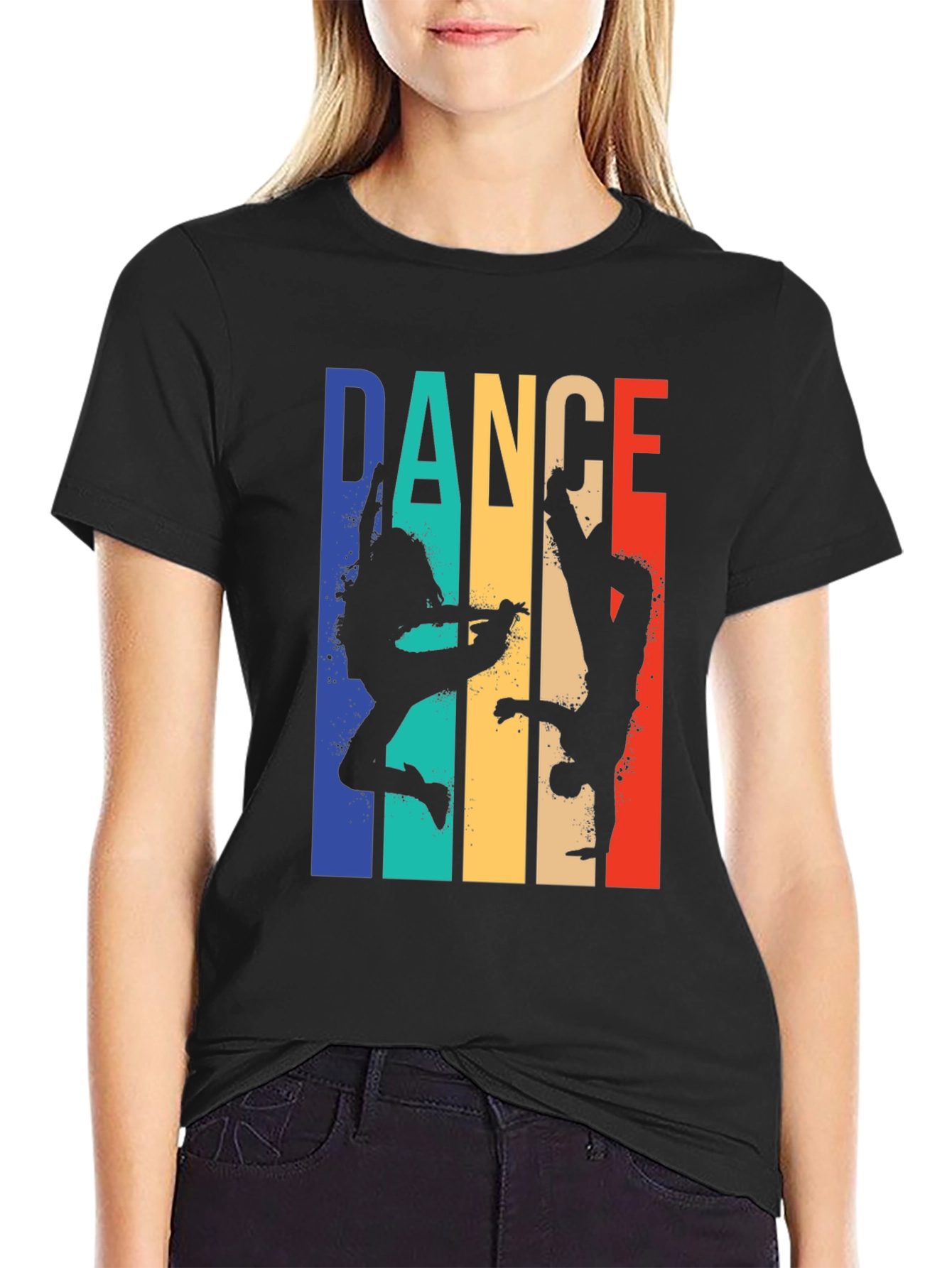 Retro Dance Graphic Tee - Unisex Cotton T-Shirt