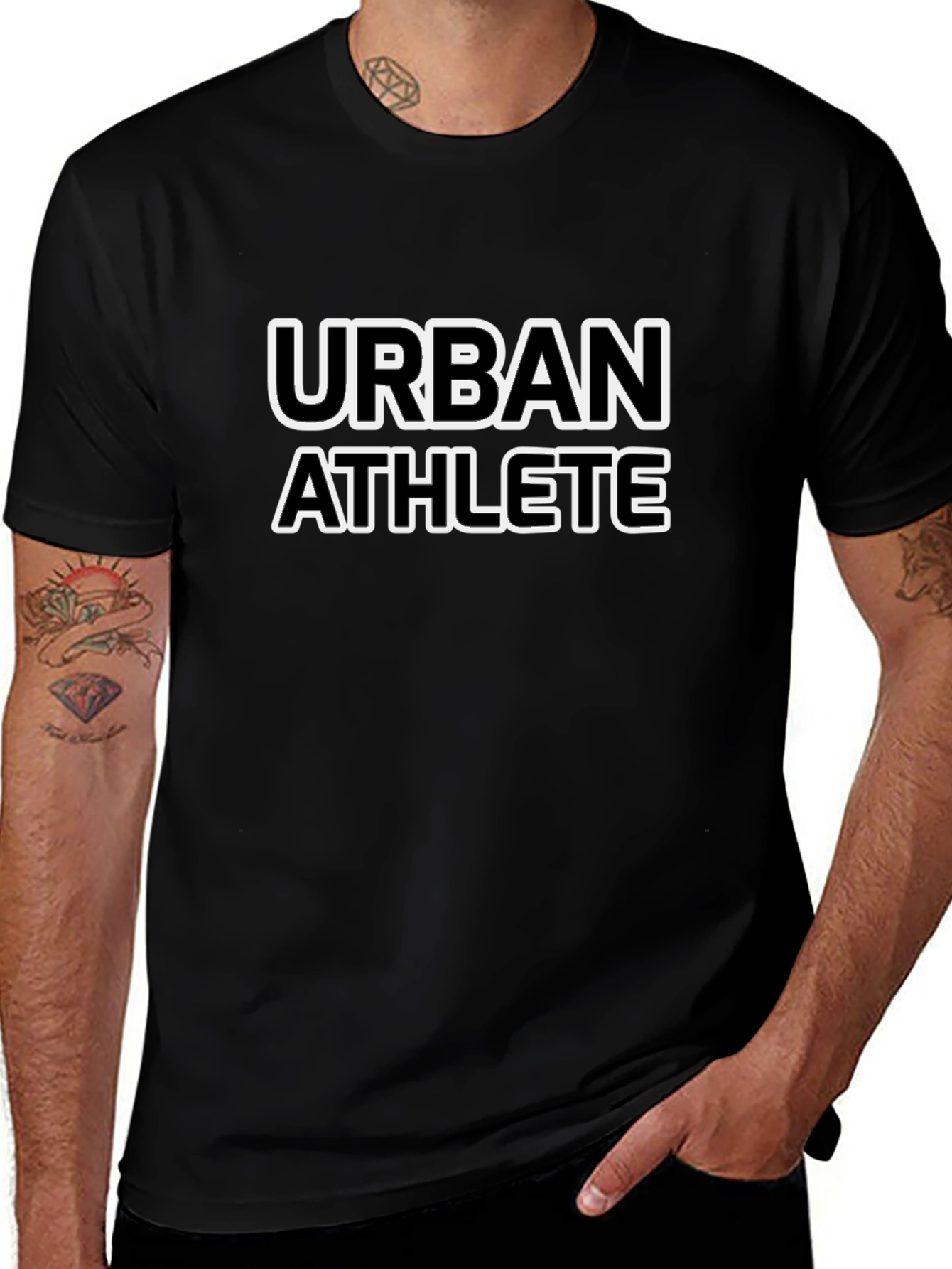 Urban Athlete Black T-Shirt - Stylish & Comfortable