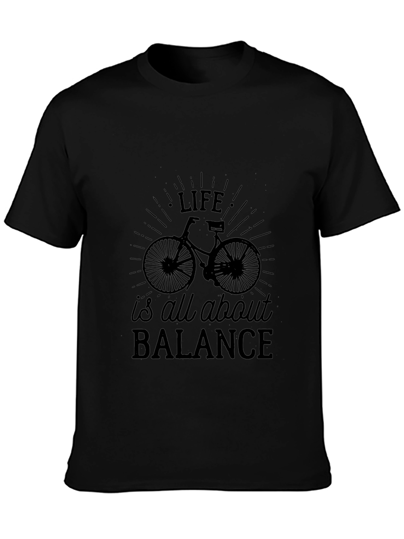 Life Balance Bicycle Graphic T-Shirt
