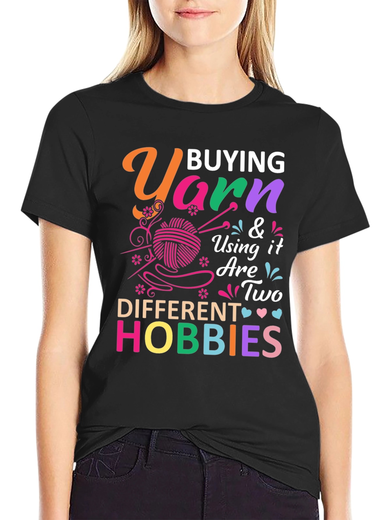 Yarn Hobbies Graphic T-Shirt