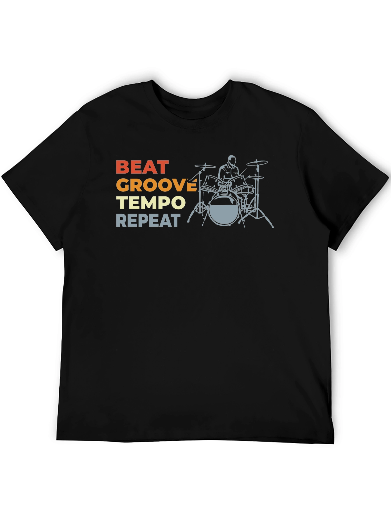 Beat Groove Tempo Repeat Drummer T-Shirt