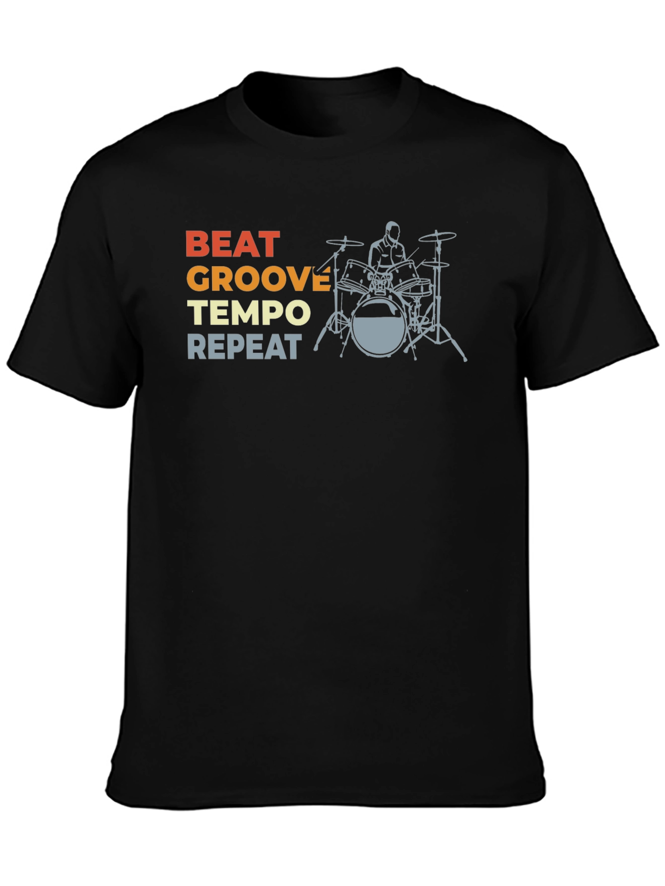Beat Groove Tempo Repeat Drummer T-Shirt