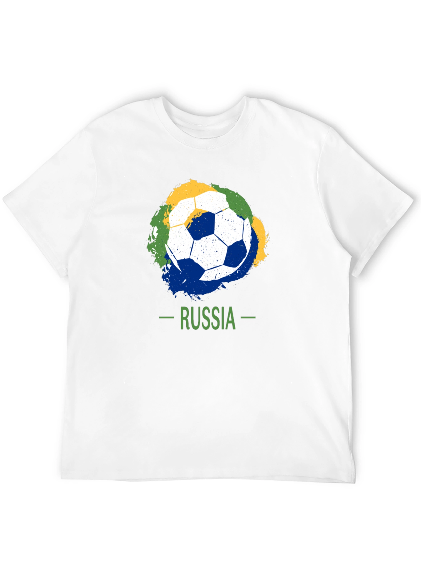 Russia Soccer T-Shirt: Black Tee with Ball Graphic