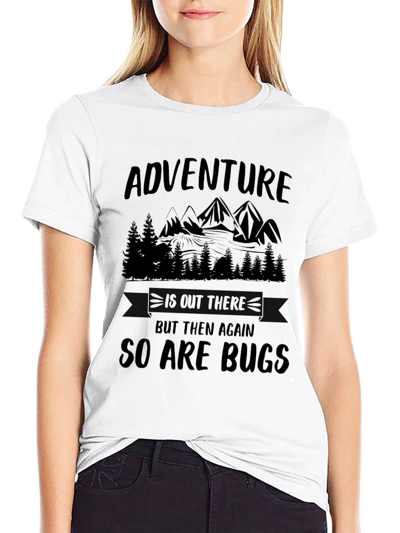 Adventure Awaits Funny Hiking Graphic Tee