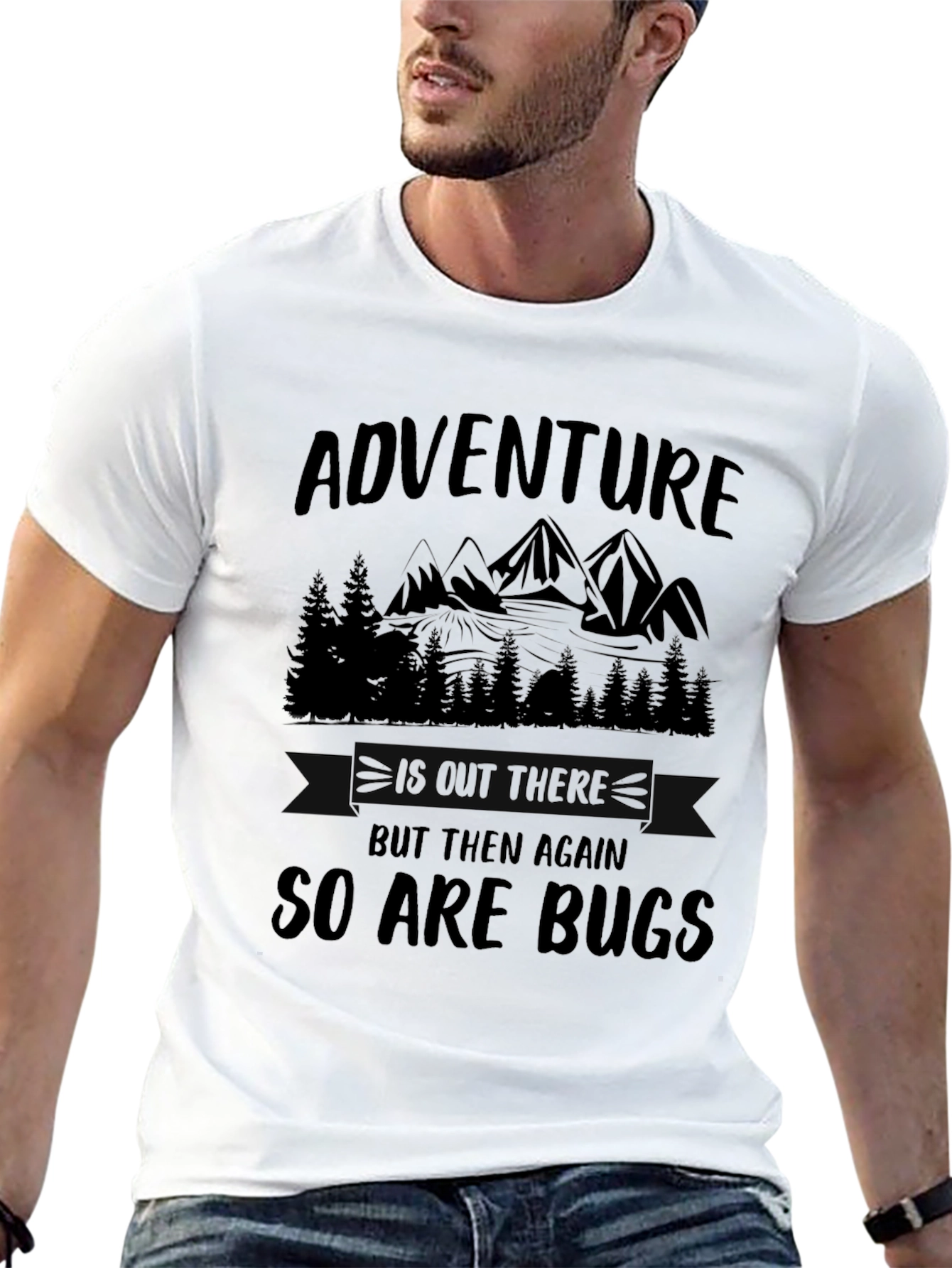 Adventure Awaits Funny Hiking Graphic Tee