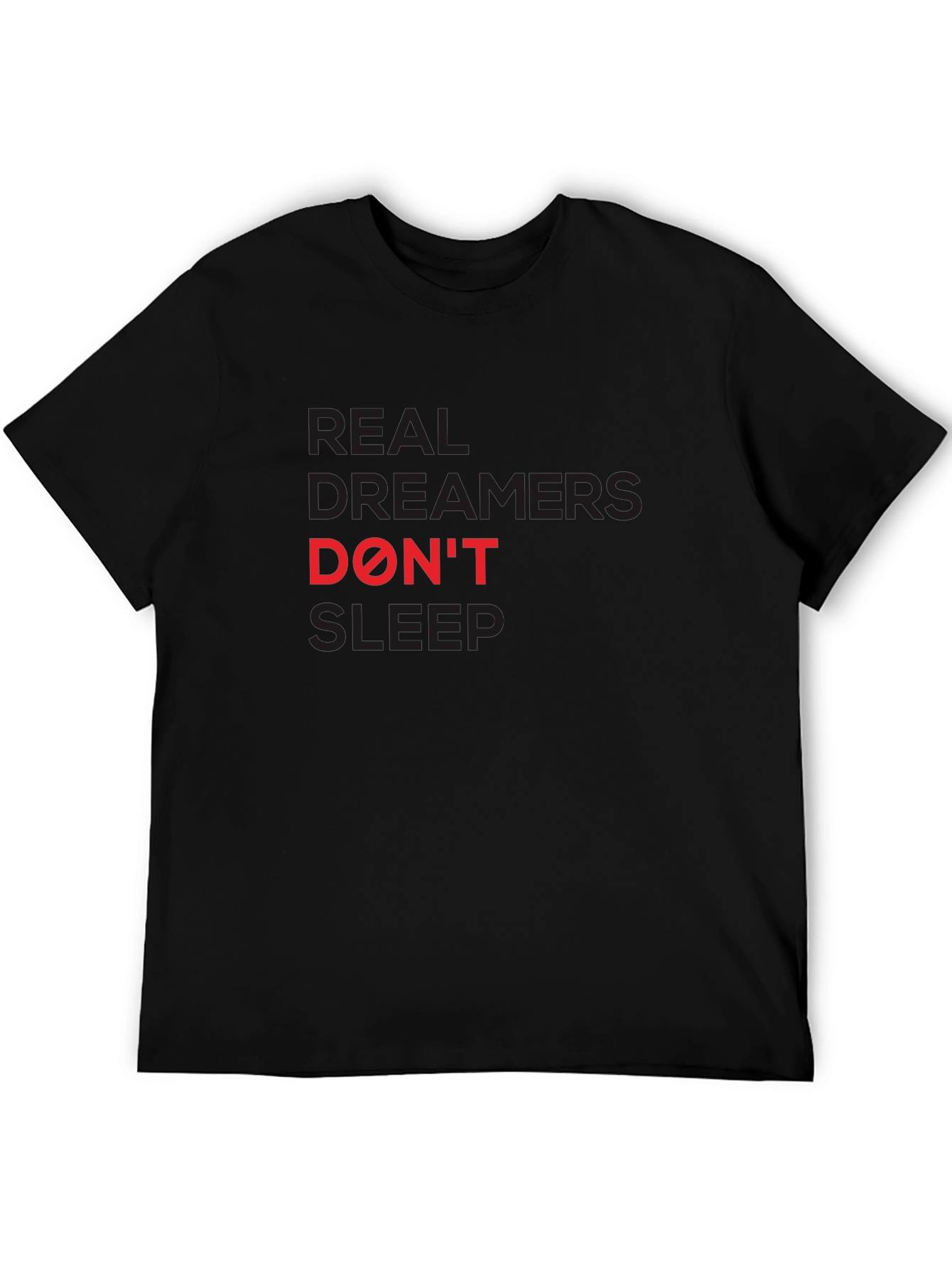 Real Dreamers Graphic Tee - Black Cotton T-Shirt