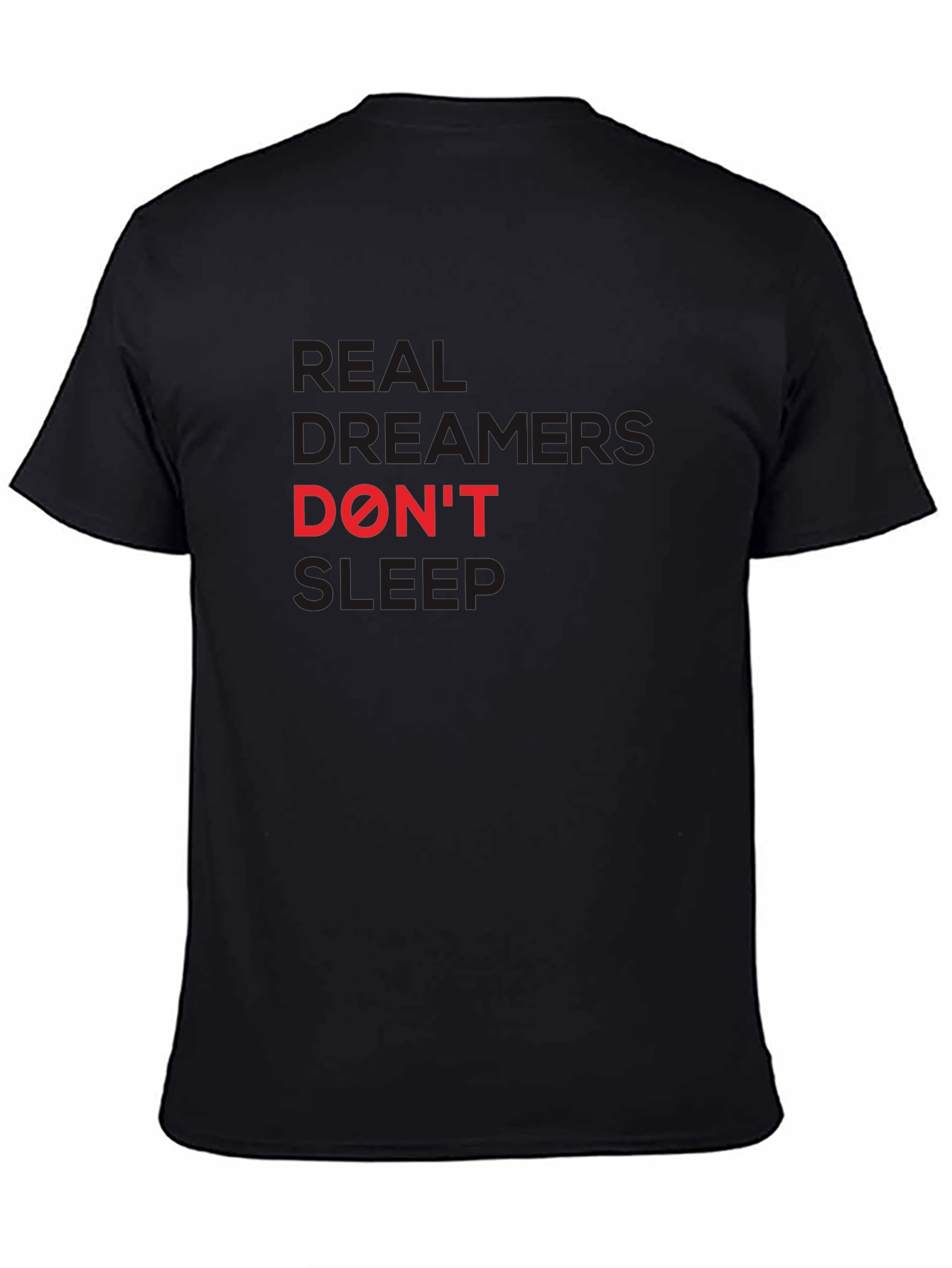 Real Dreamers Graphic Tee - Black Cotton T-Shirt