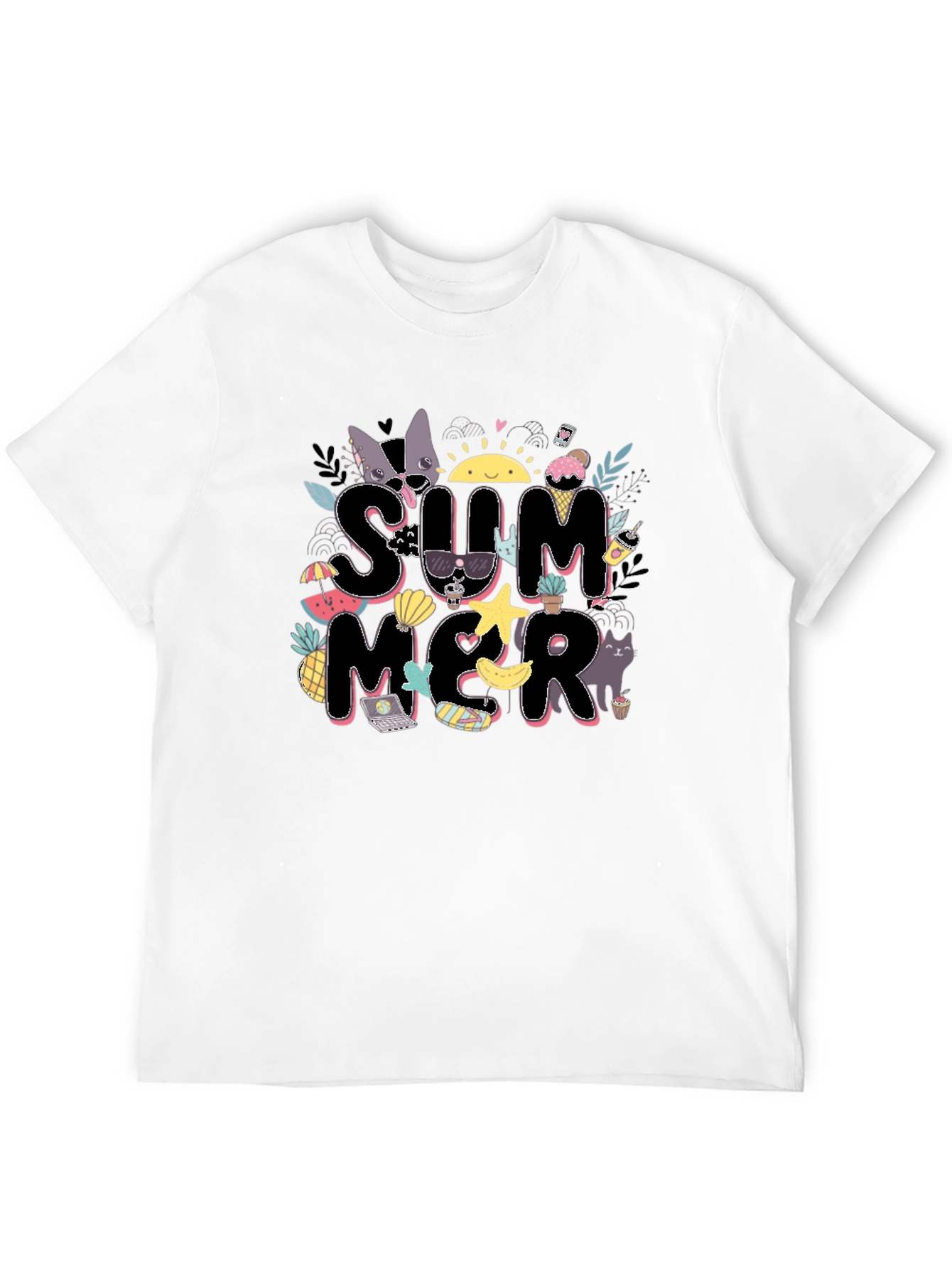 Summer Graphic T-Shirt - Black