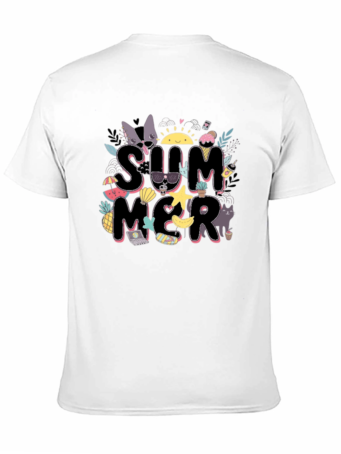 Summer Graphic T-Shirt - Black