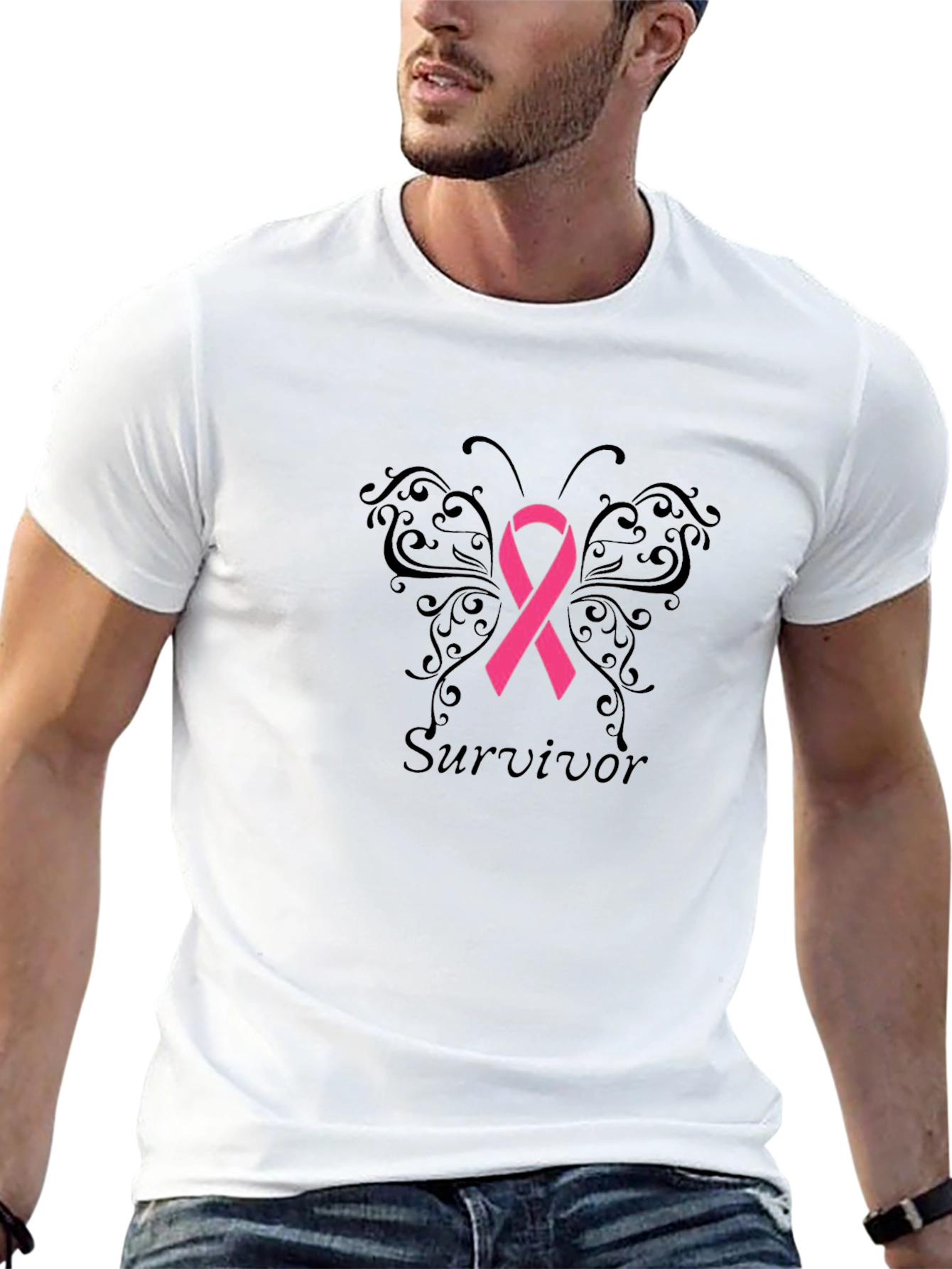 Survivor Butterfly Ribbon T-Shirt