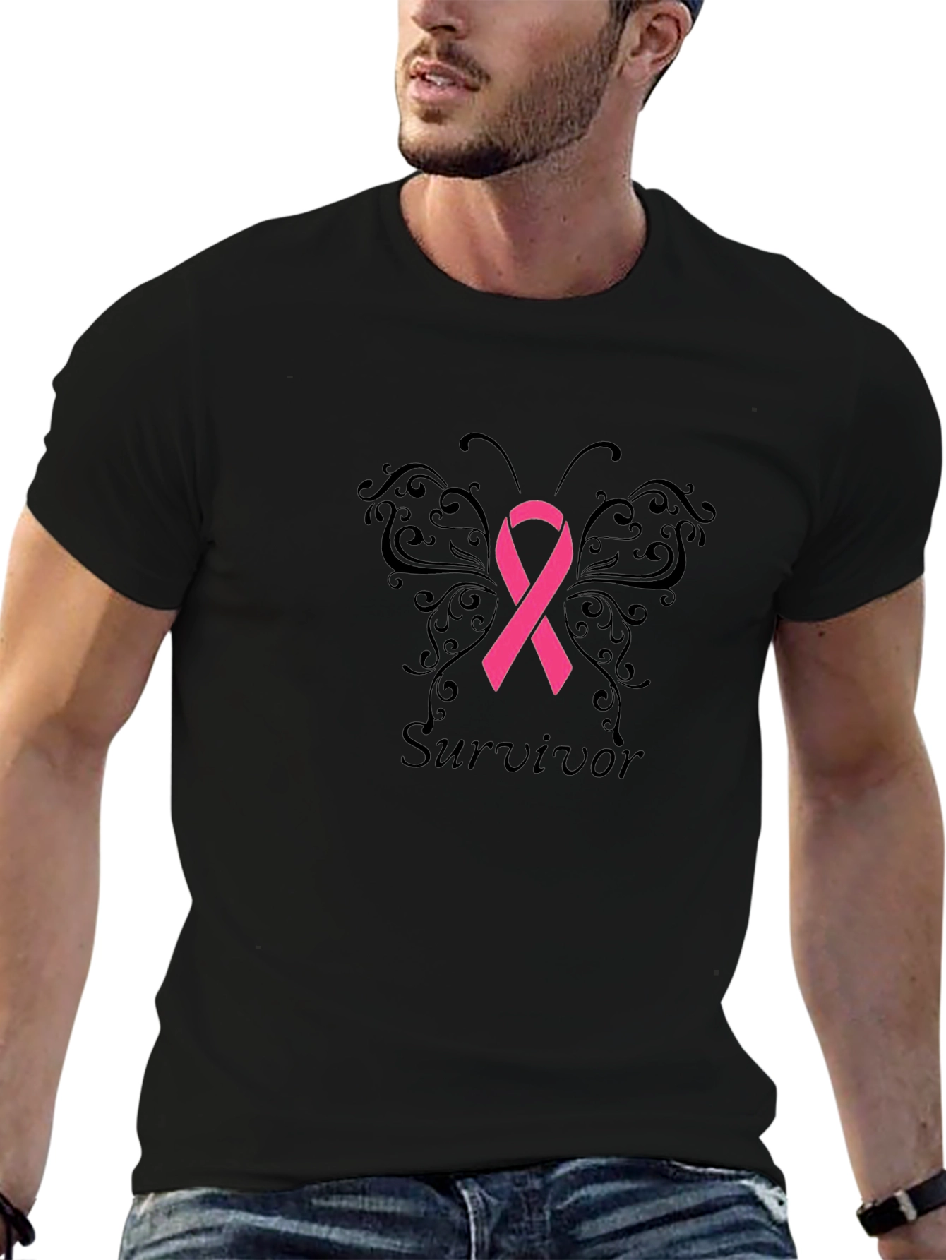 Survivor Butterfly Ribbon T-Shirt