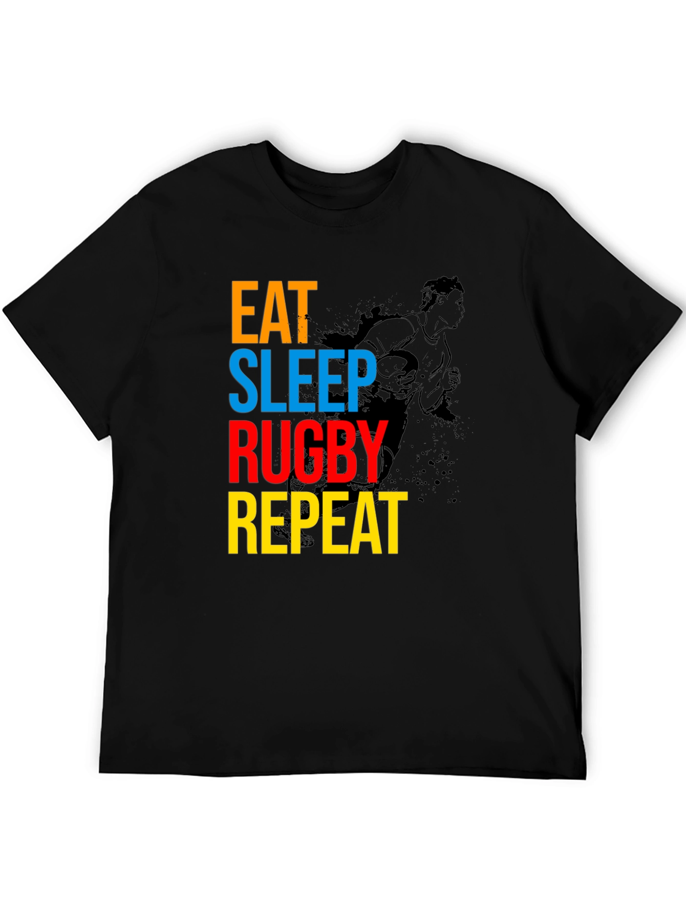Eat Sleep Rugby Repeat Graphic Tee