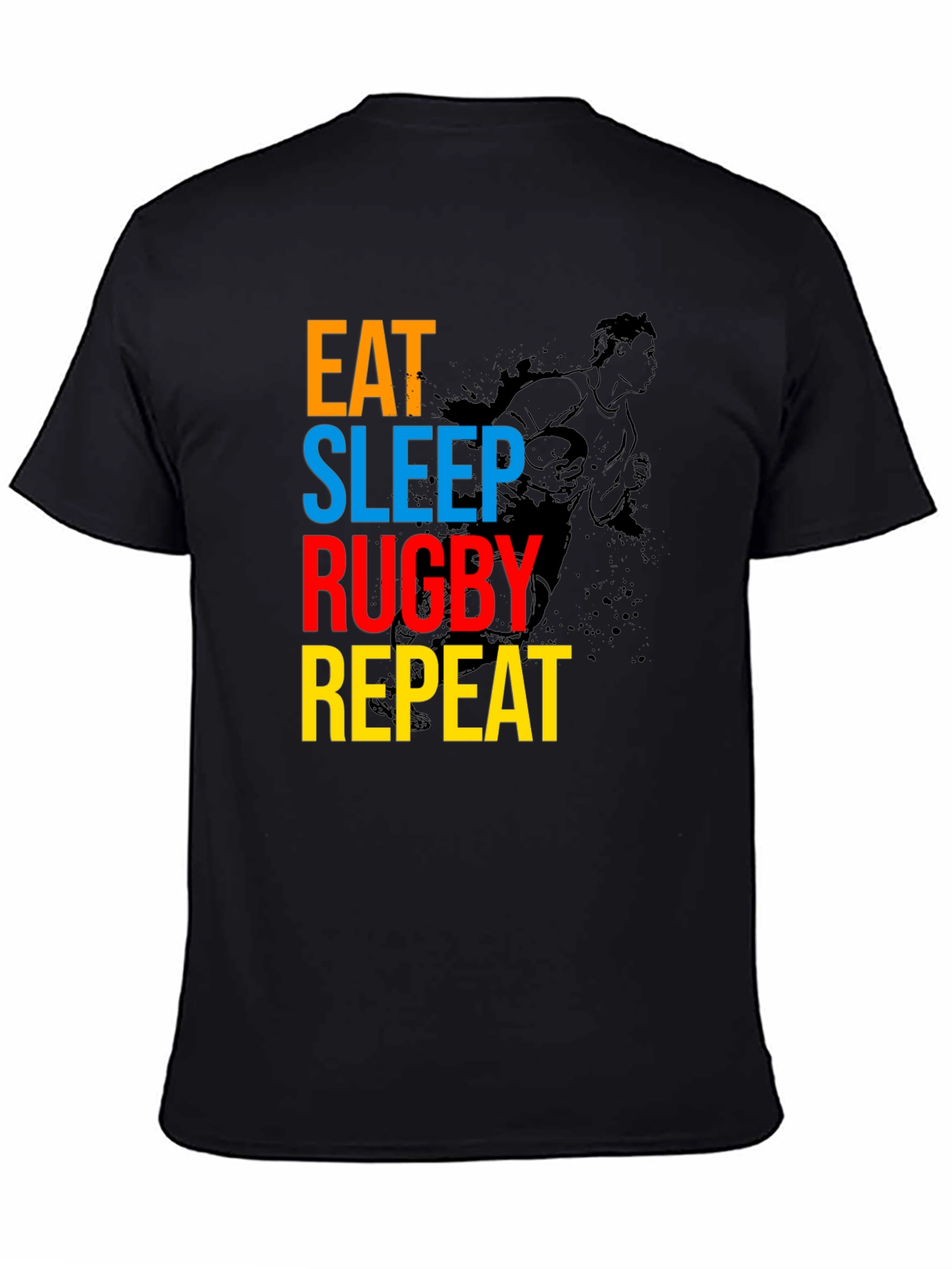 Eat Sleep Rugby Repeat Graphic Tee