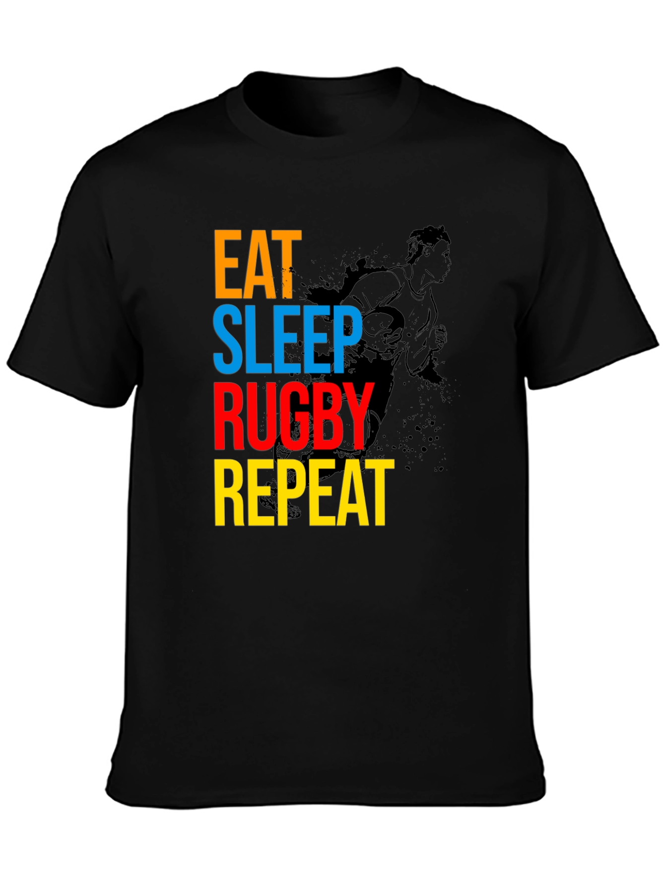Eat Sleep Rugby Repeat Graphic Tee
